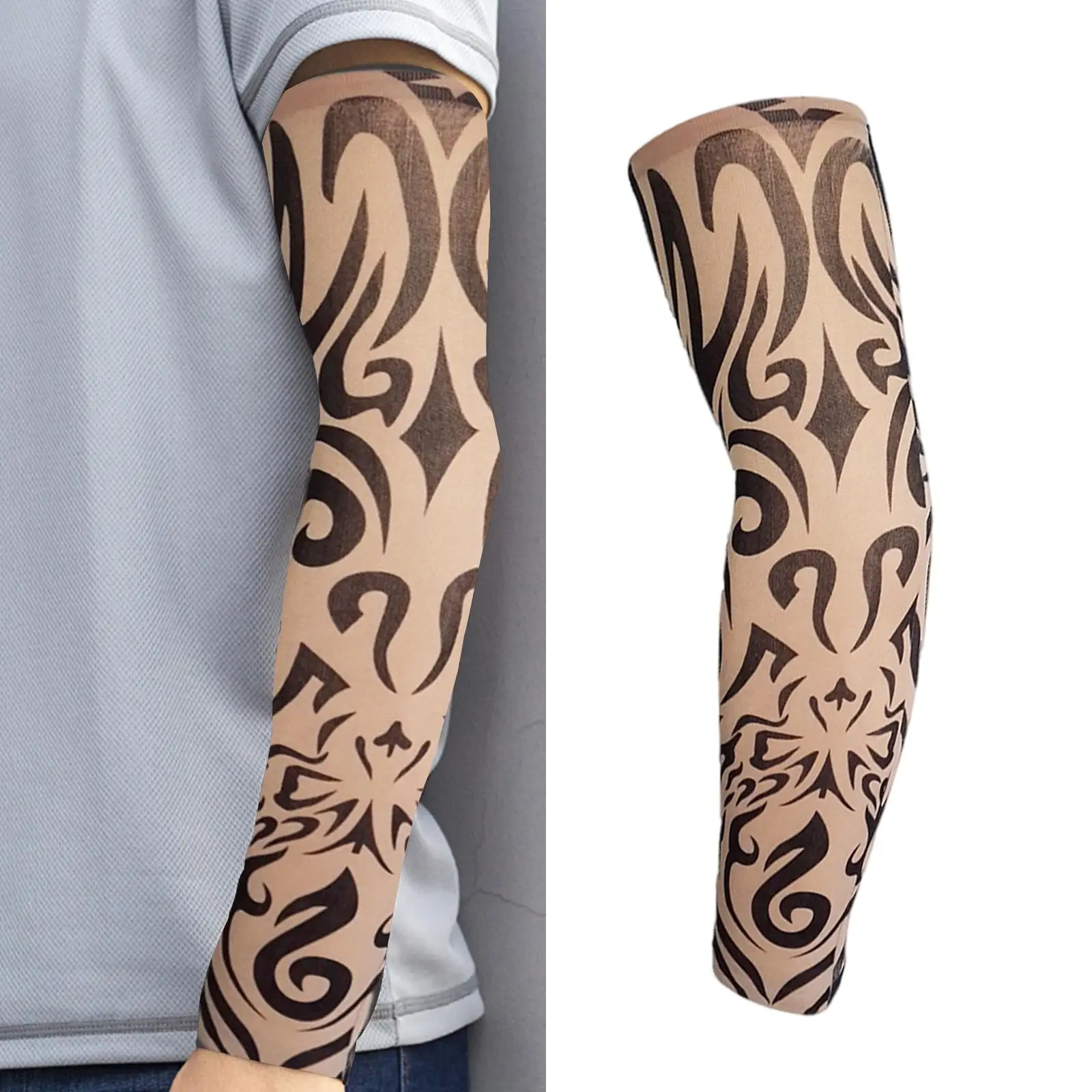 Tattoo Arm Sleeves Arm Cover Sun Protection for Running Men & Women Football