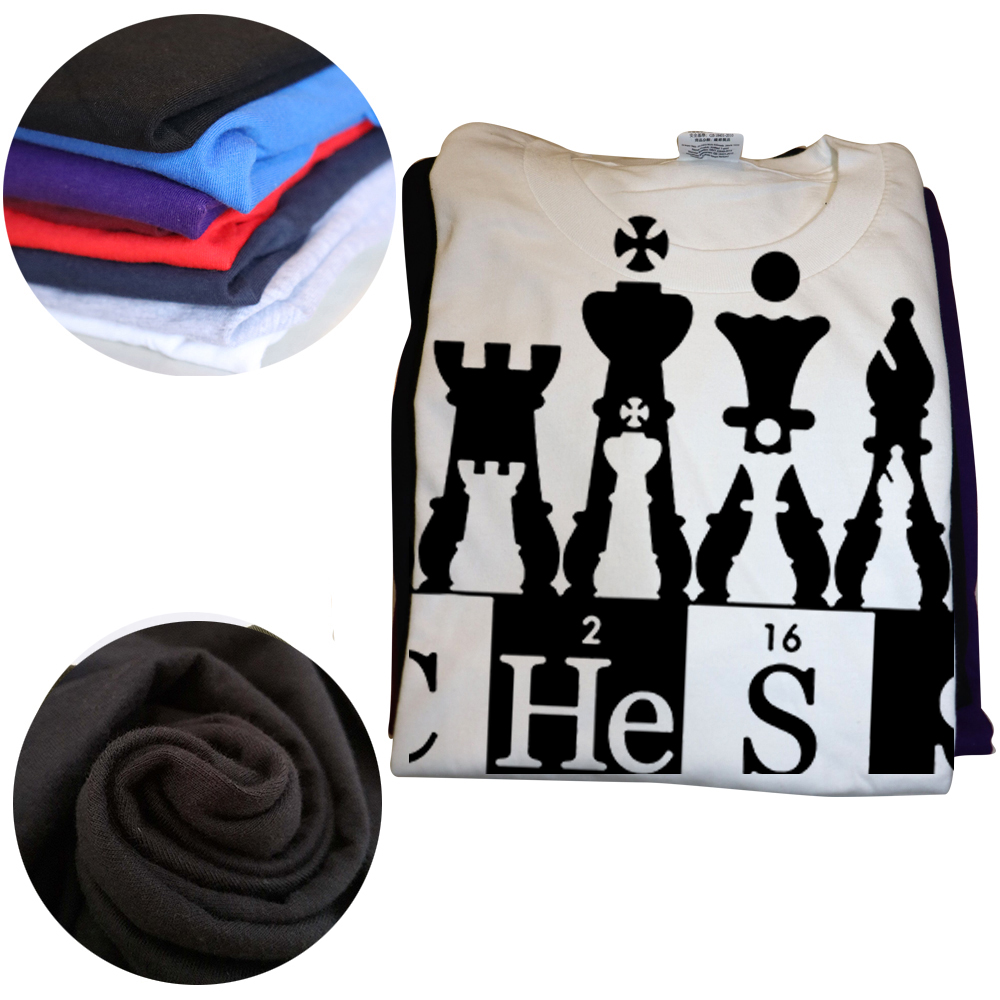 Klassisches Schachspieler-Periodensystem-T-Shirt für Herren, kurzärmelig, Streetwear, Schachbrettspiel, T-Shirts, modisches Baumwoll-T-Shirt, Geschenkidee – Detail 4