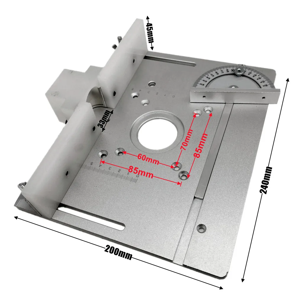 2 in 1 Aluminum Router Table Insert Plate For Woodwork | Woodworking Router