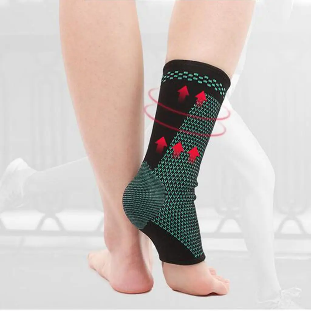 Foot Compression Sleeve Ankle Support Arch Brace Protector S-XL