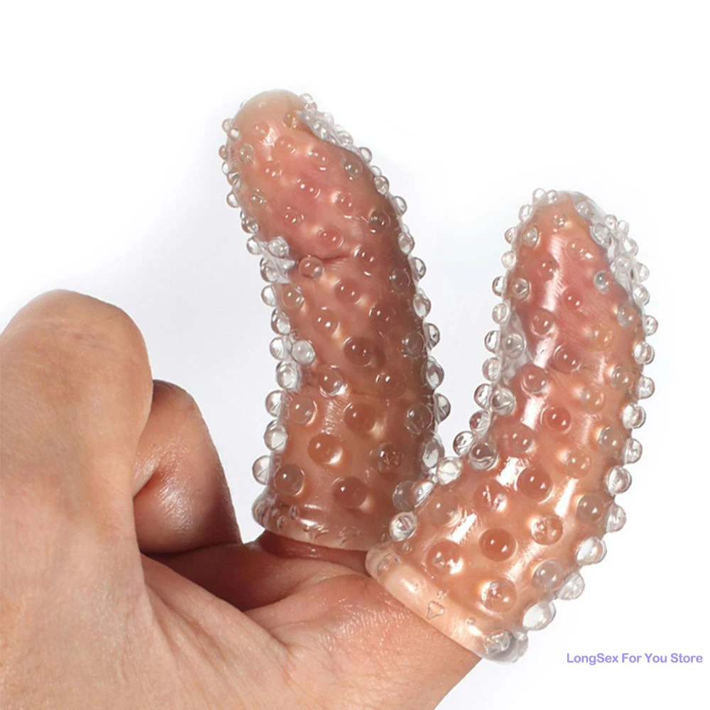 Finger Condoms Adult Sex Toys Spike Condom Women G Spot Stimulation Female Masturbation Vagina Clitoris Flirting Adult Supplies