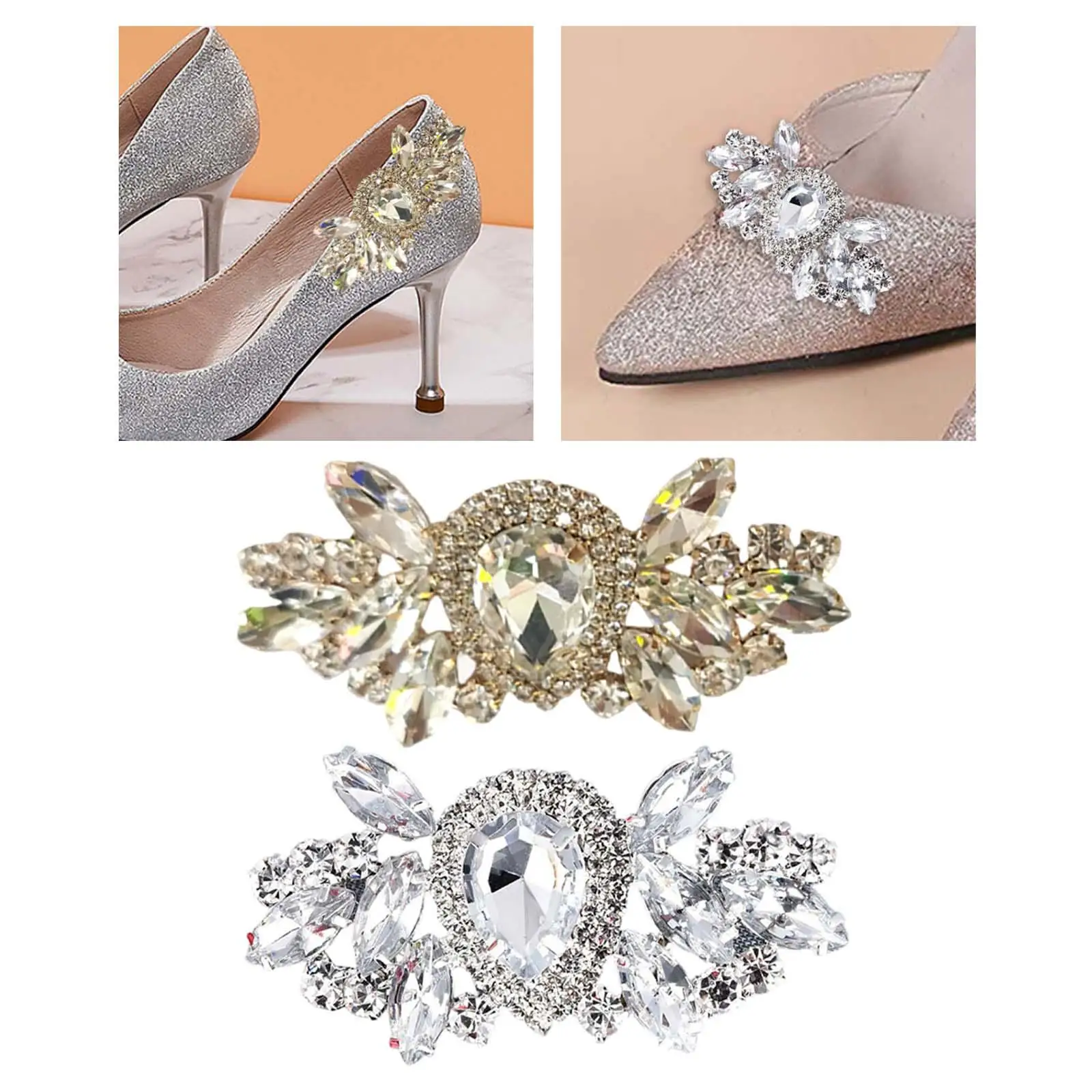 Fashion Shoes Charm Crafting Decoration Jewelry Making DIY Banquet Clamps Embellishments Shoes Buckle for Wedding Bridesmaids