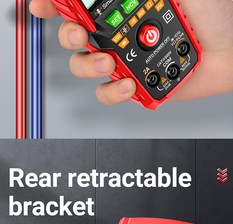 ANENG M109 Smart Multimeter Tester AC/DC Voltage Voice Broadcast Meter NCV Capacitance Continuity Professional Electrical Tools