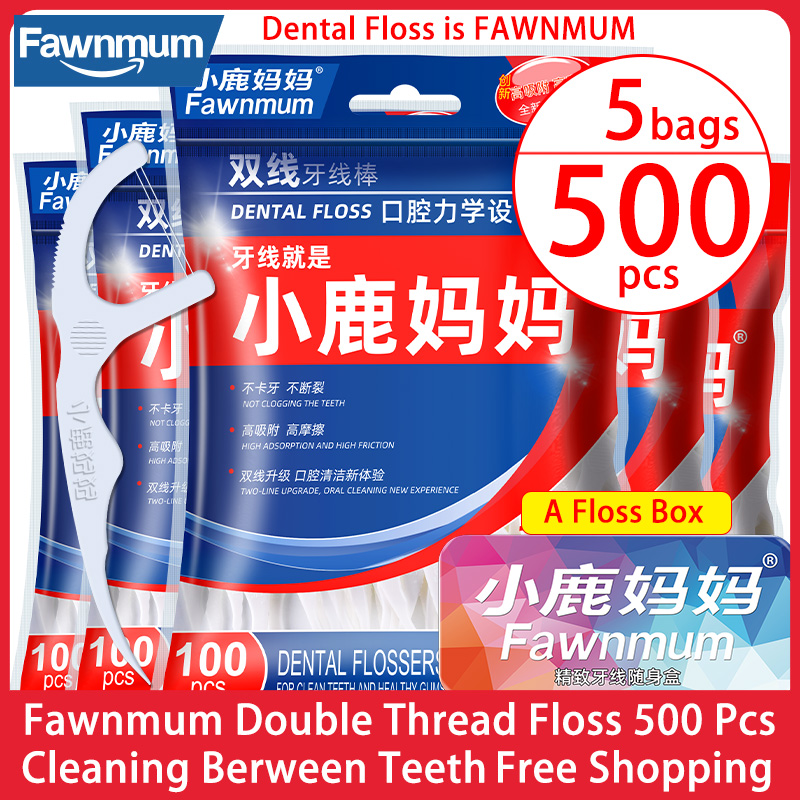 Best of Fawnmum Doub Thread Floss 500 Pcs Clean Btween Teeth Interdental Brush Toothpick Floss Picks Oral Hygiene Care Free Shopping Reviews & Tips