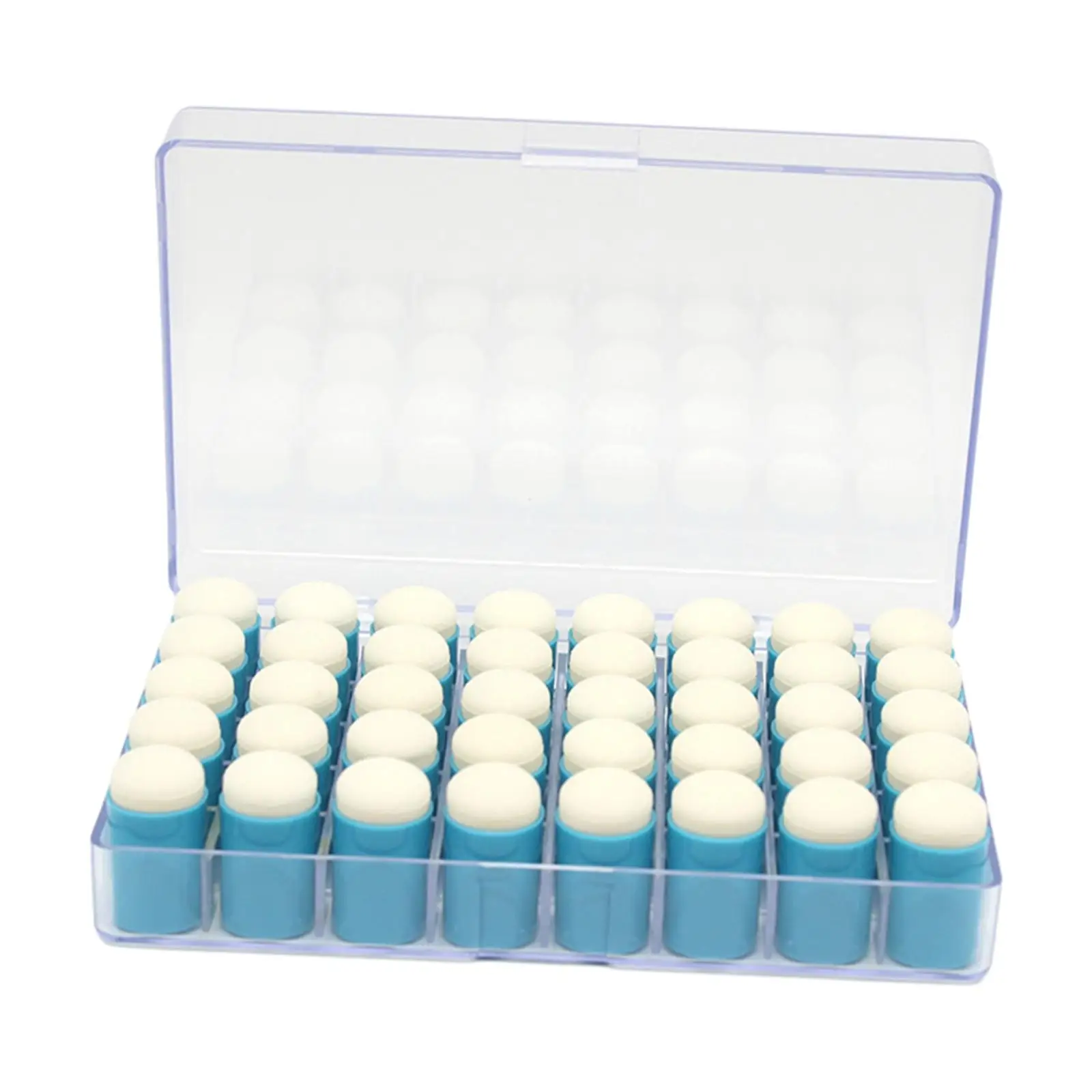 40pcs Finger Sponge Dauber Set Ink Pad Stamping Brushes with Storage Box for