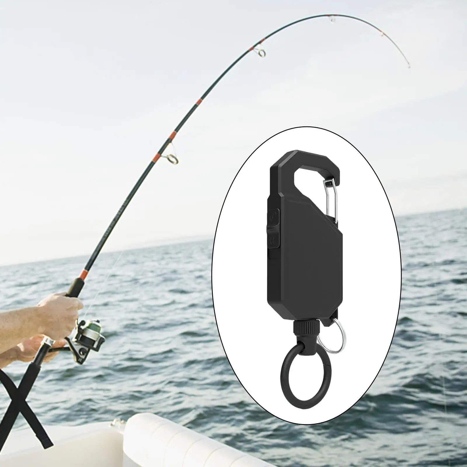 Fly Fishing Zinger Fishing Gear Retainer Sturdy Retractable Badge Holder for Hiking