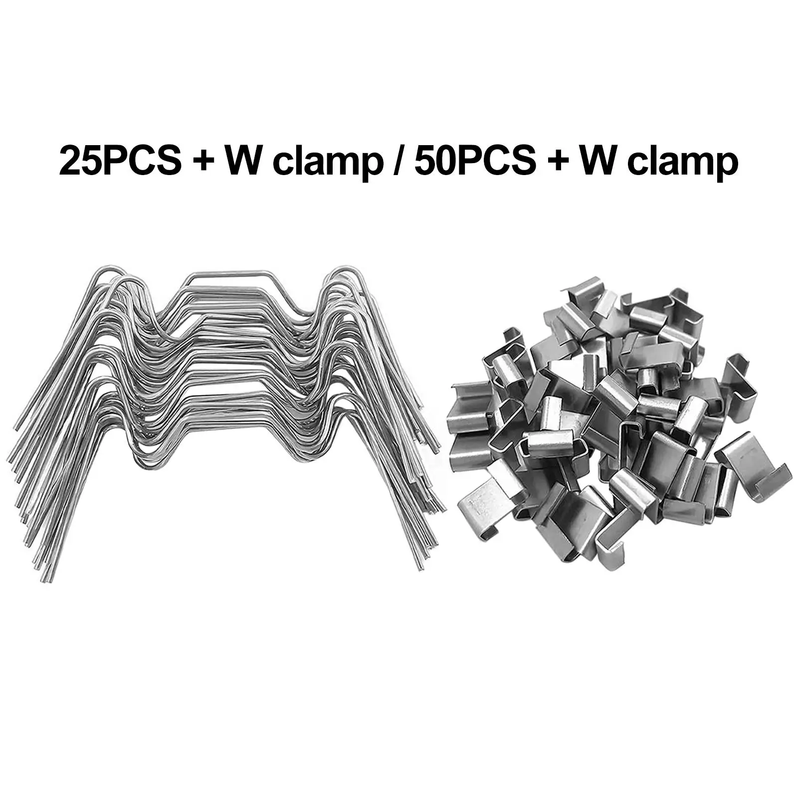 Practical Glazing Clips Overlap Clips W-Type Clips Stainless Steel for Lawn