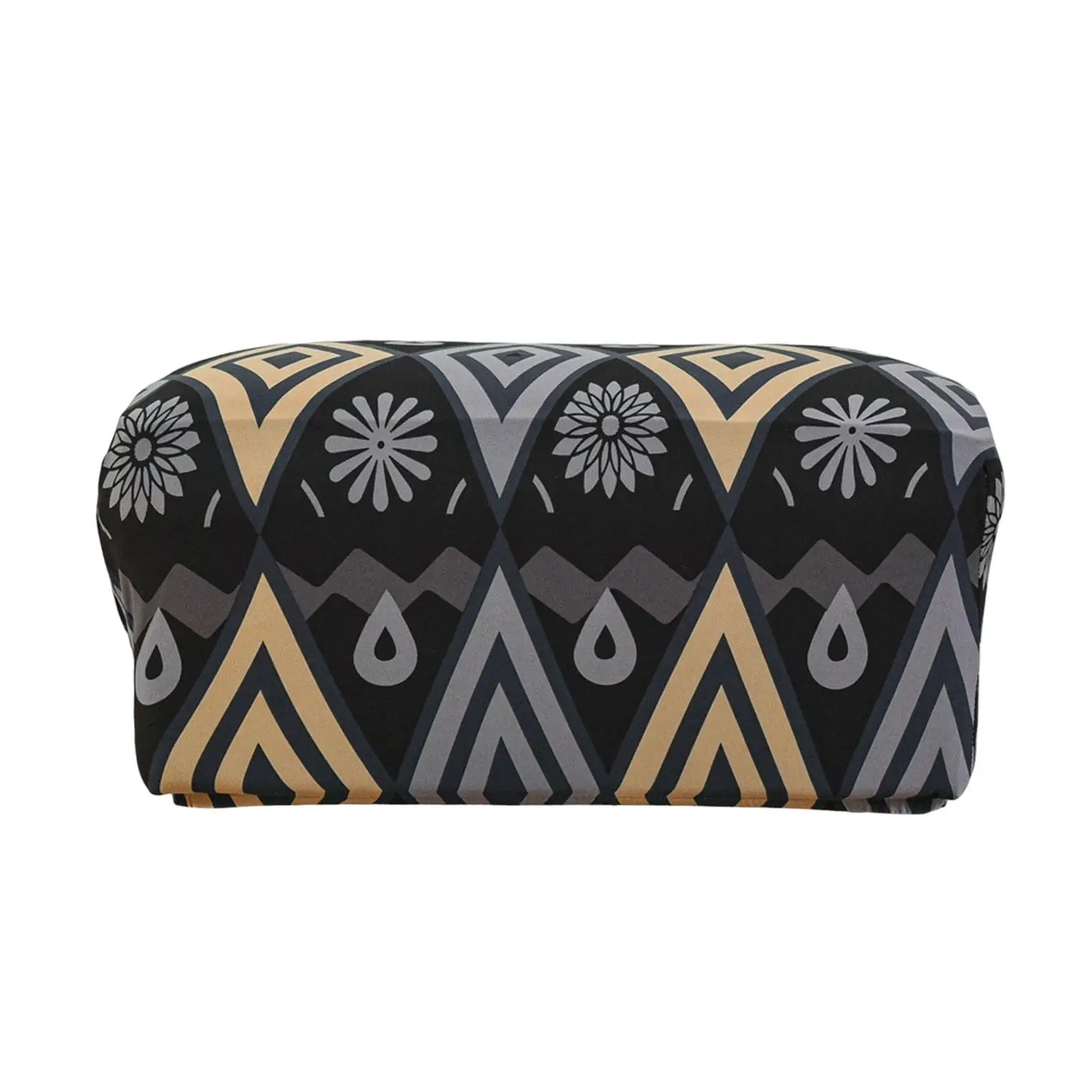 Stretch Ottoman Covers Printed Protector Cover Removable for Living Room