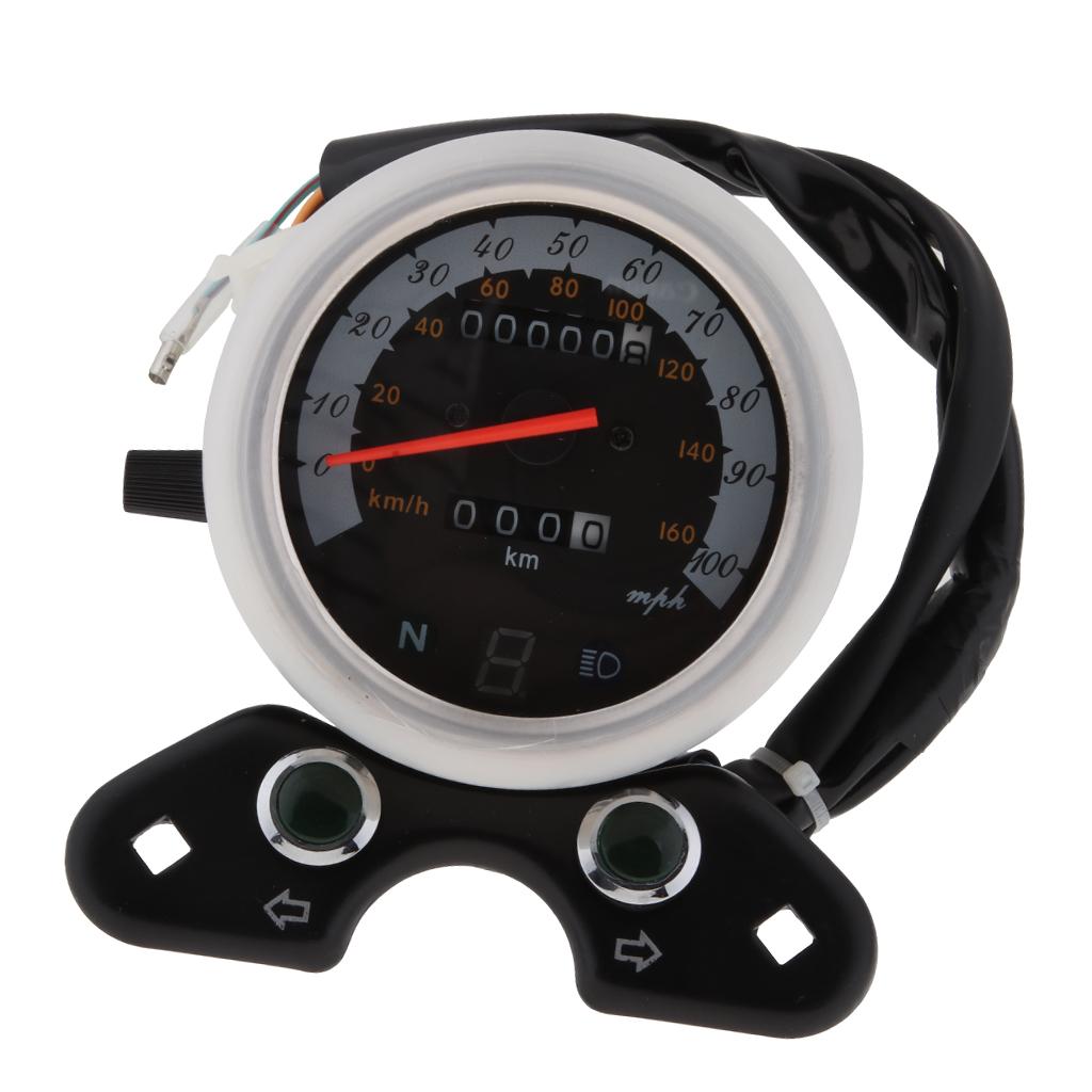 Speedo Meter Gear Digital Display Gauge Tachometer For  CG125