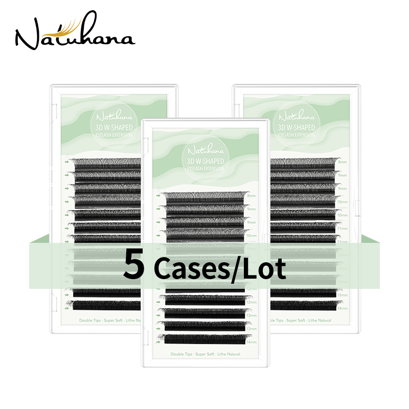 Best of NATUHANA 5Cases / Lot W Shape Eyelash Extension 3D Premade Volume Fan Lashes W Style Lashes Faux Mink Volume Lashes Natural Makeup Reviews & Tips