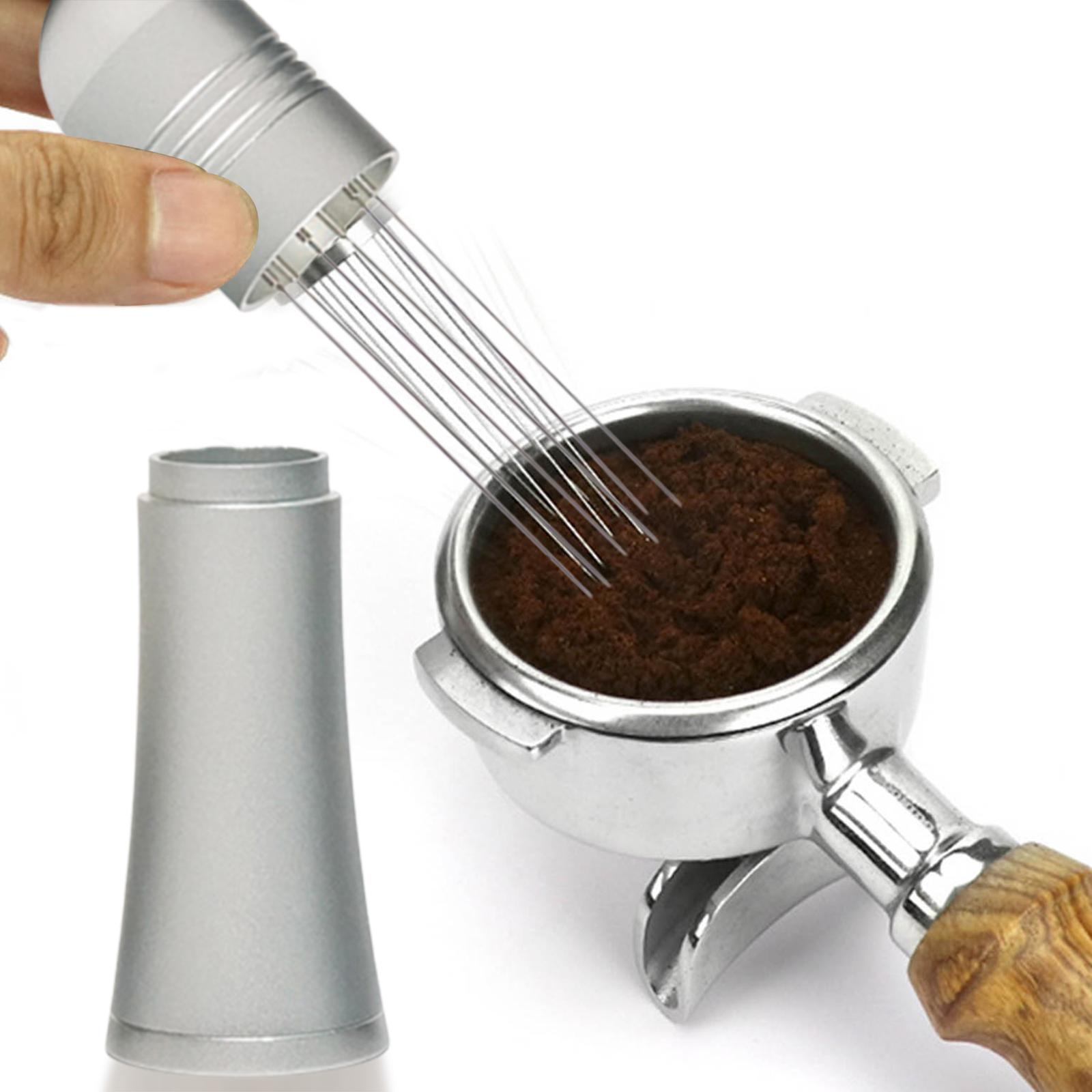 Espresso Tamper Coffee Machine Accessory Barista Tool Manual 2 in 1 Coffee