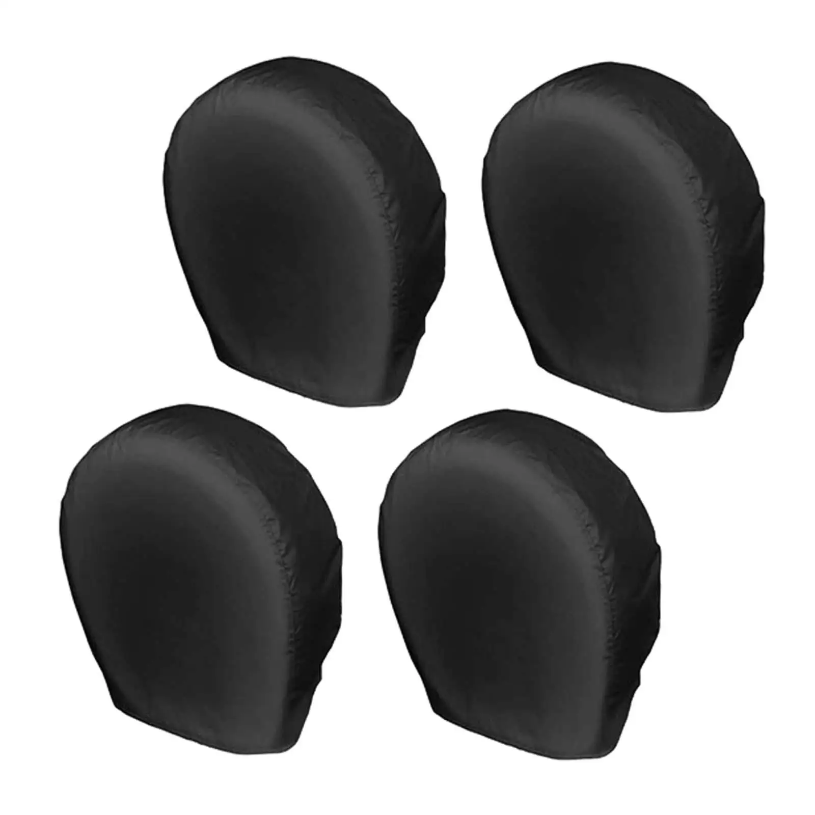 Set of 4 Spare Tire Covers Wheel Covers 210D Oxford Dust Proof Accessory Washable with Sunproof Coating for Outdoor Use