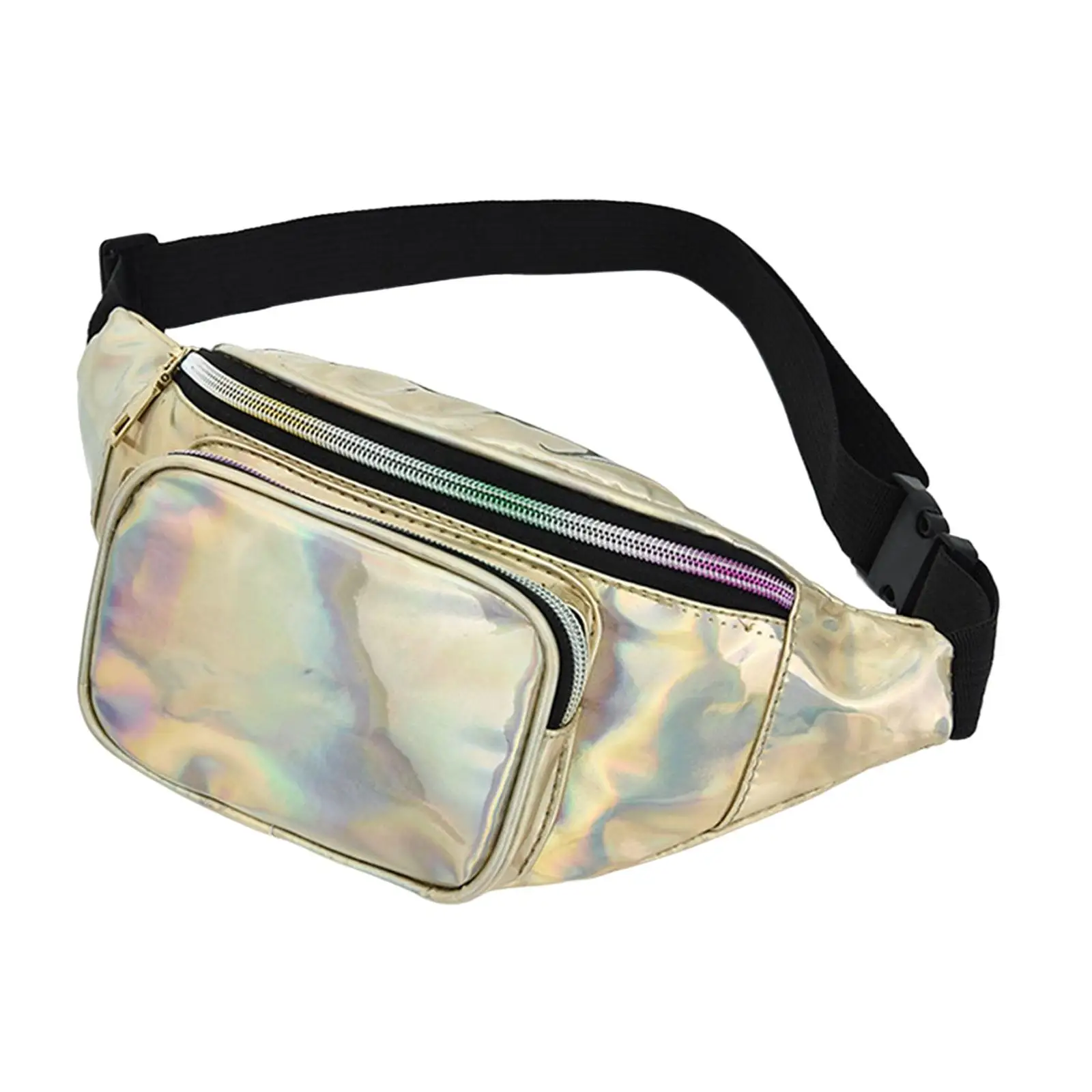 Waist Bag Chest Pocket Holographic Easy Carry Water Resistant for Travelling Hiking Phone