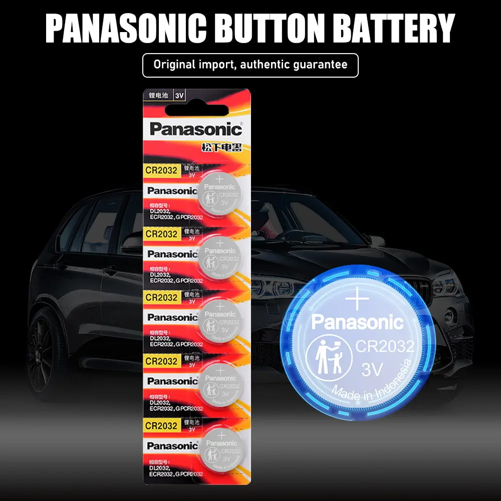 button cell battery 100PCS/lot PANASONIC Original CR2032 Button Cell Battery 3V Lithium Batteries CR 2032 for Watch Toys Computer Calculator Control lithium ion battery pack