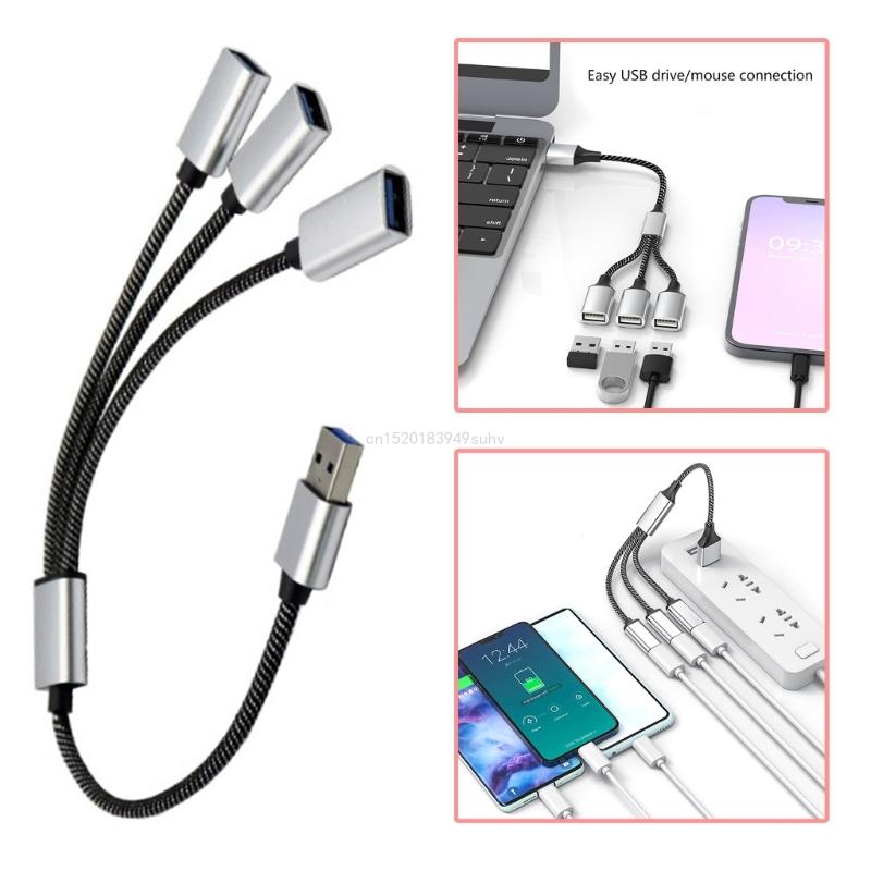 Usb Splitter Kabel Mit 3 Ports Für Datenübertragung Und Strom_voghion.com