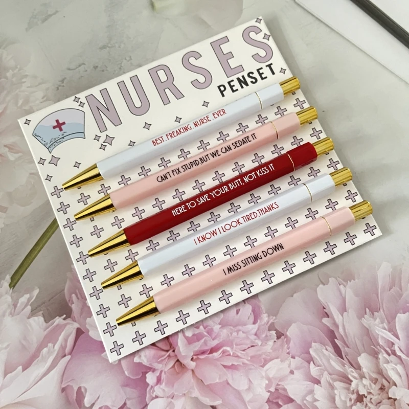 5 pçs conjunto, conjunto de canetas diárias para enfermeiras, de