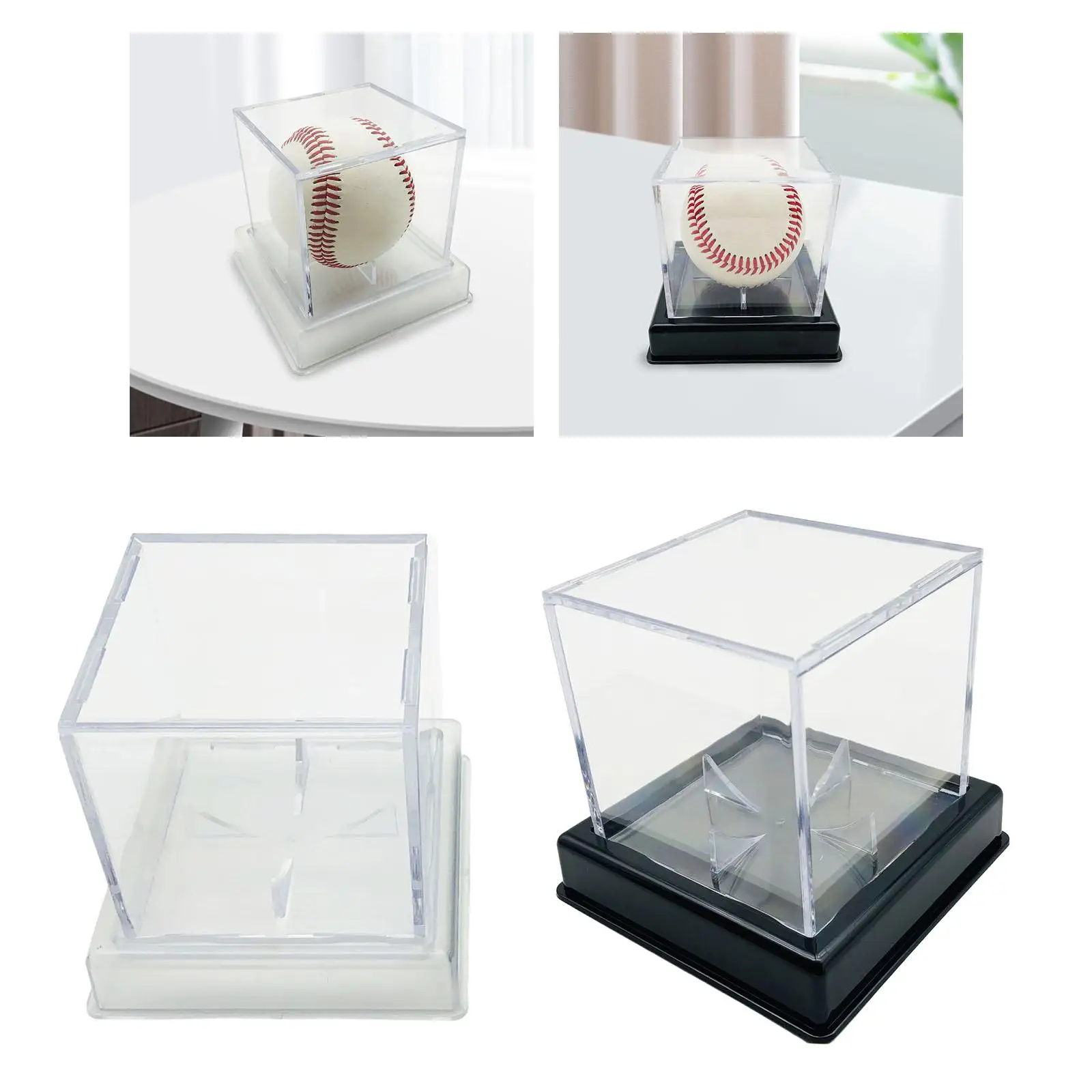 Clear Baseball Box Signed Ball Holder Memorabilia Display Case Transparent