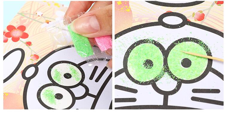 Description Picture 2 of item15Pcs Cartoon Sand Painting Pictures DIY Drawing Education Toy for Kids Birthday Party Favors Kindergarten Prizes Treat Bag