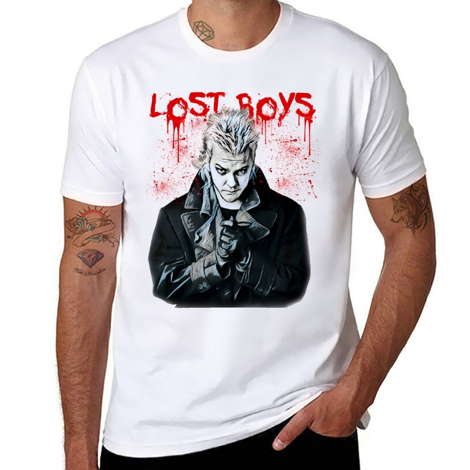 Футболка для мальчиков с надписью Lost boys, футболки, мужские летние топы, аниме  одежда, Забавные футболки для мужчин | AliExpress