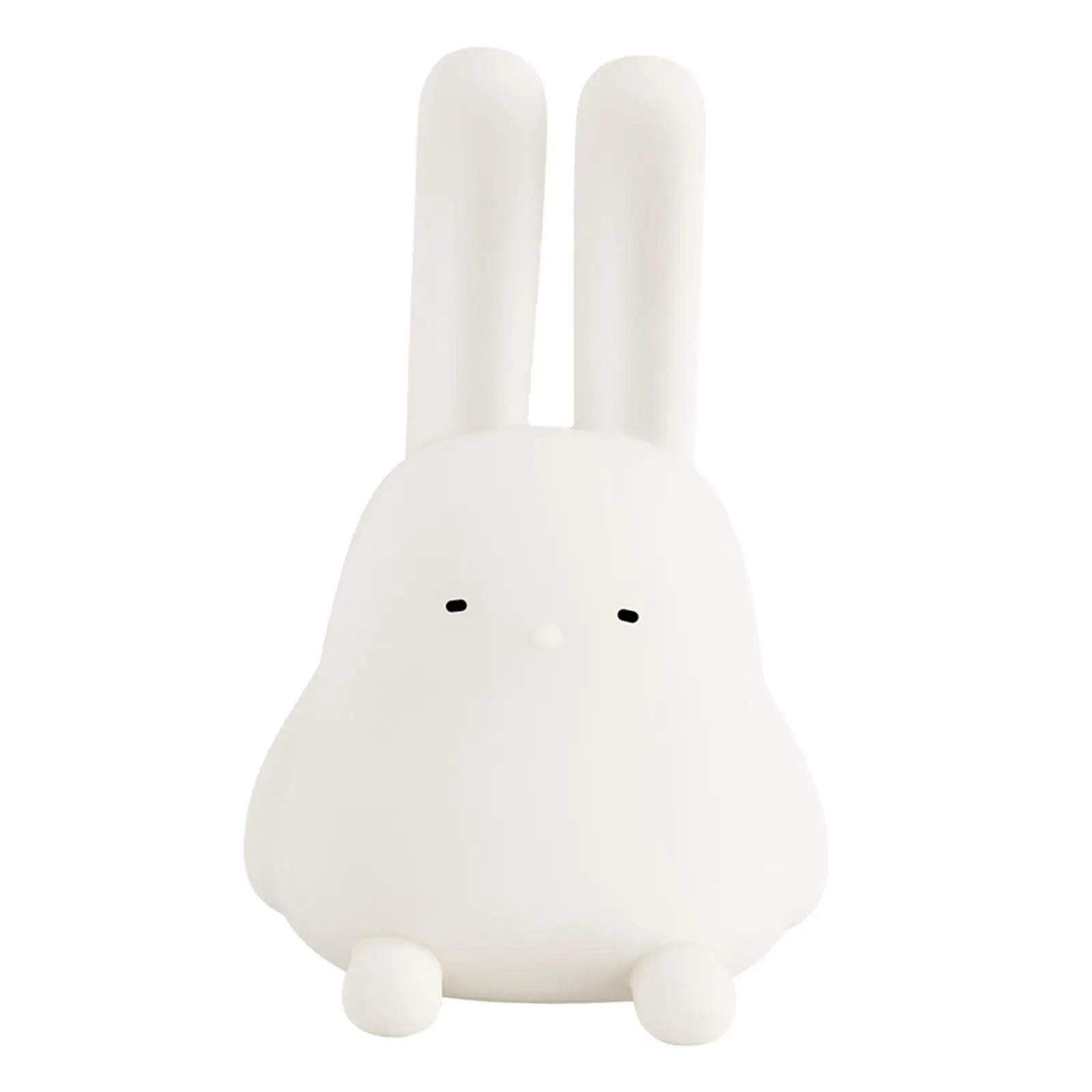 Cute Lovely Rabbit LED Silicone Night Light Rechargeable Yellow Light Lighting for Bedroom Nursery Sleeping Kids Reading