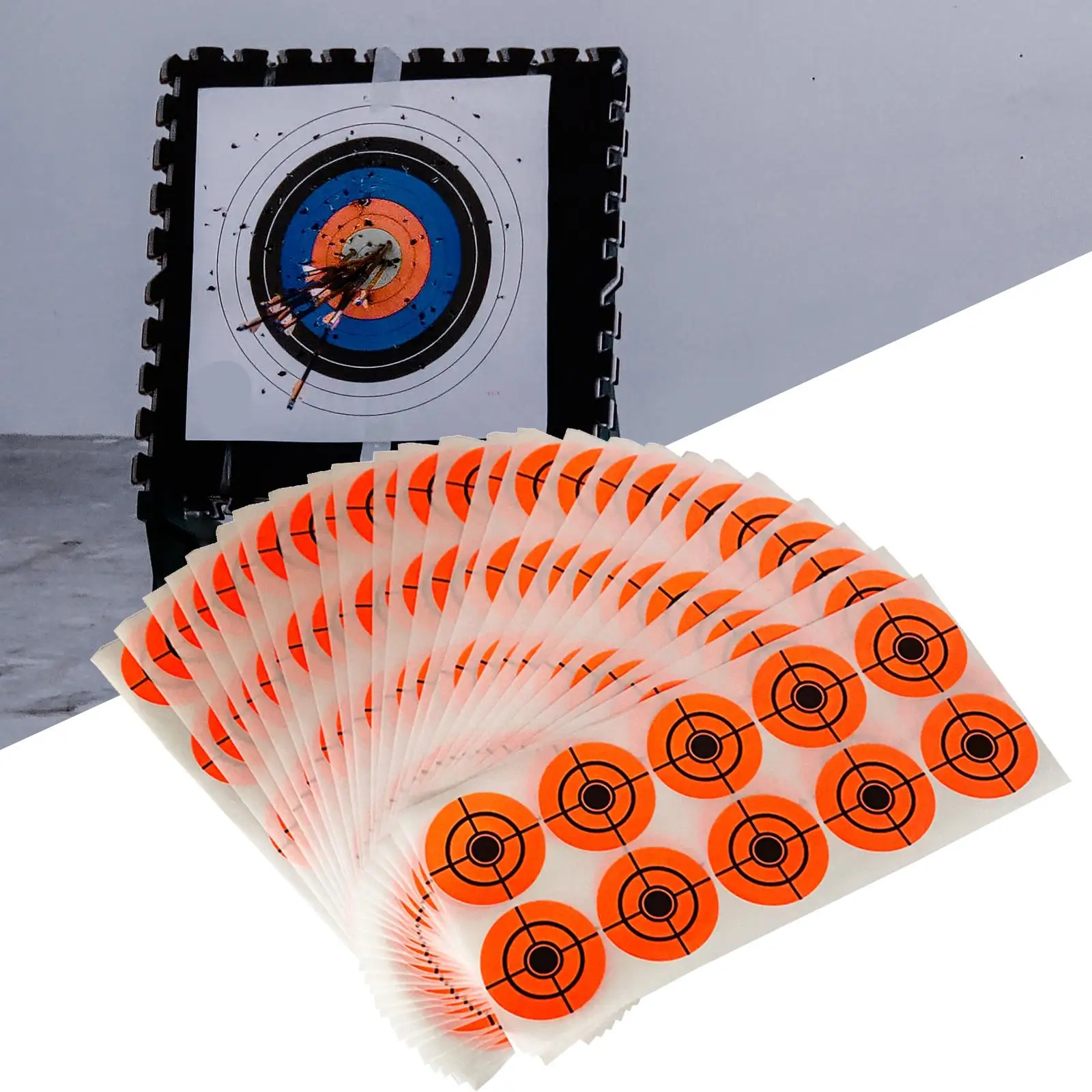 25 Sheets Target Stickers Shooting Practice Paper Stickers 1.57inch Outdoor Round Targets Reactive Target Accessories Training