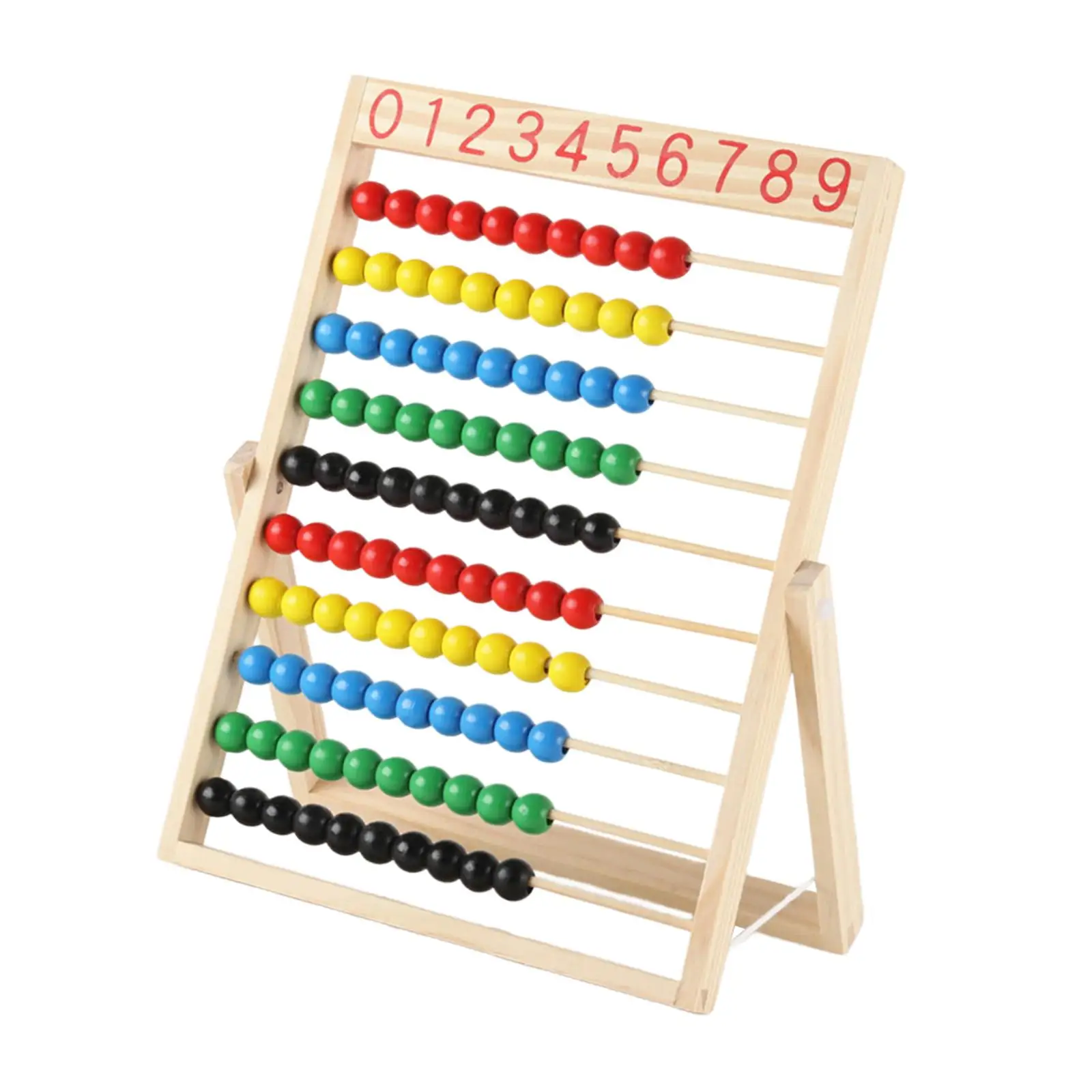 Ten Frame Set with 100 Colorful Beads Counting Classic Wooden Abacus for Elementary Toddlers Preschool Kindergarten Children