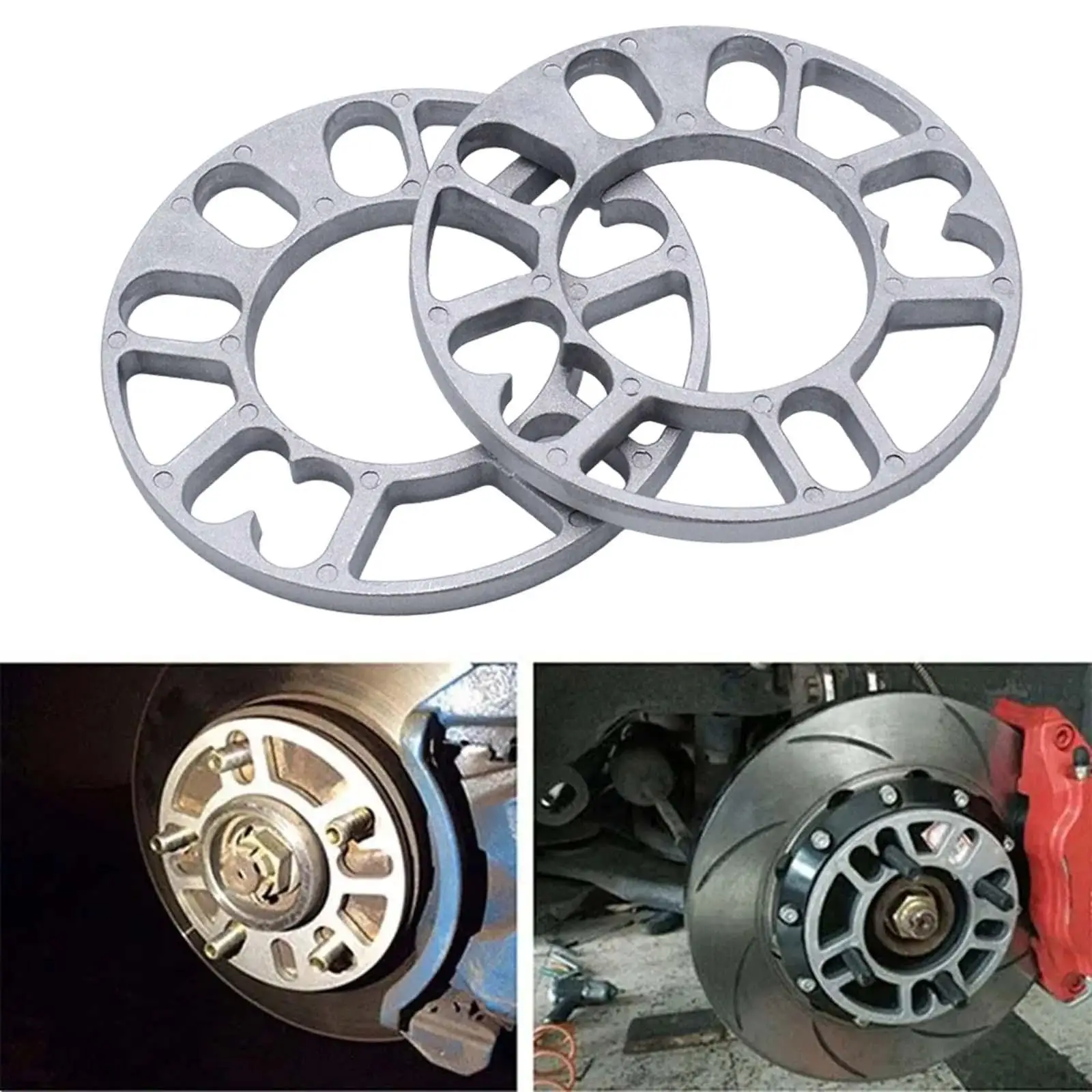 2 Pieces Hub Centric Wheel Spacers Aluminum Alloy Accessories Universal for 10mm Stud Wheels Wear Resistant Easily Install