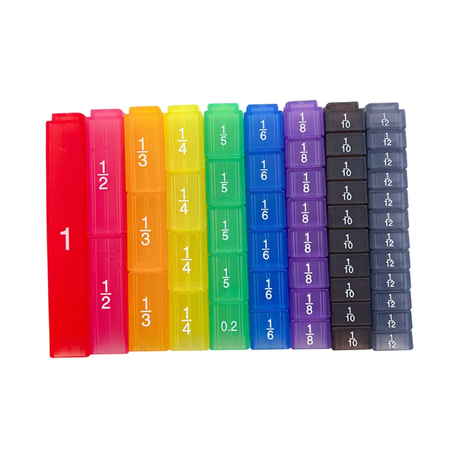 Fraction Cube Math Learning Toys Math Accessories Math Counting Toy Interlocking Unit Cubes Fraction Montessori