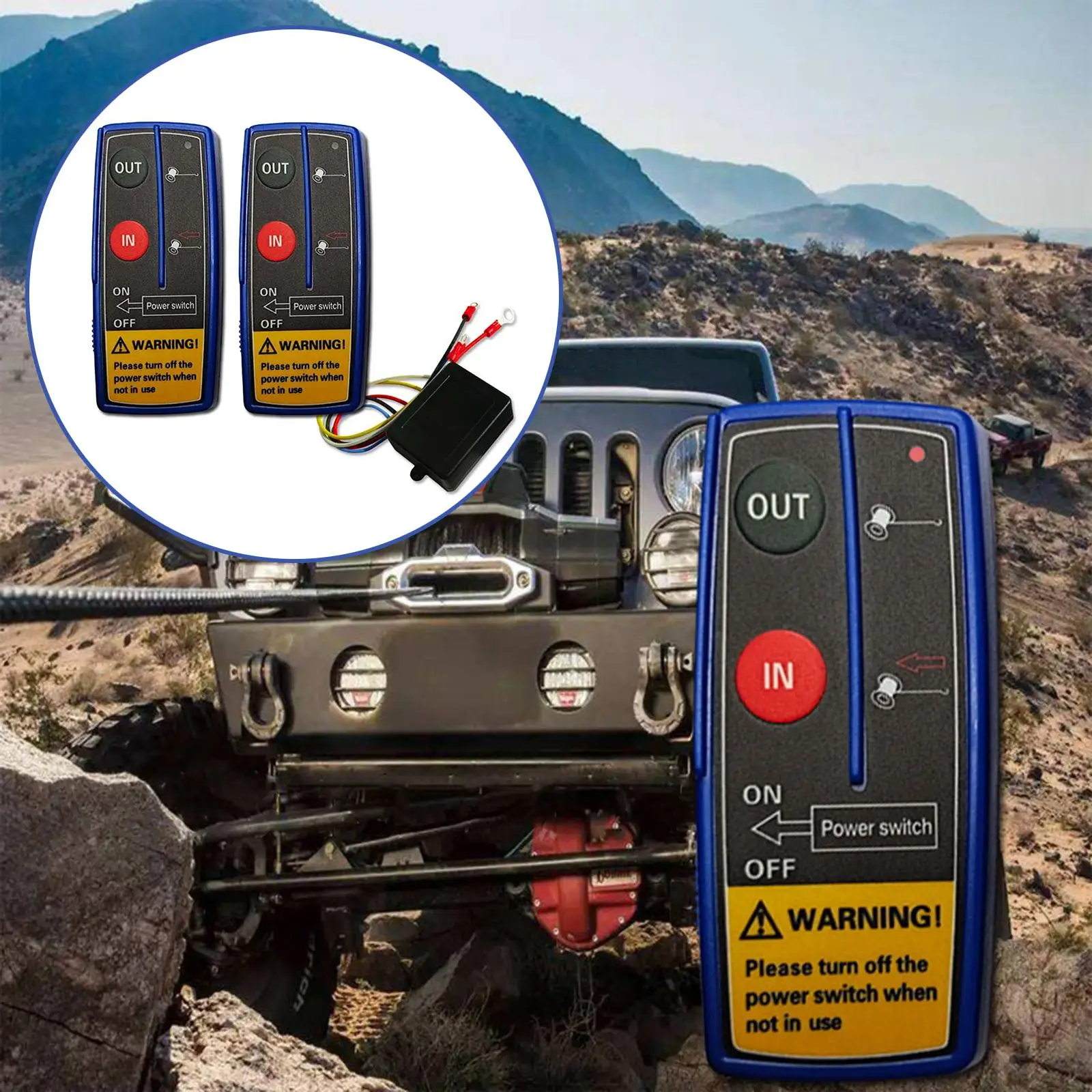 Wireless Winch Remote Control Kit Winch Controller Switch for Vehicles