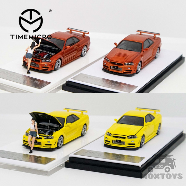 マイクロ1:64 nissan gtr34オープンカバー限定版ダイキャスト