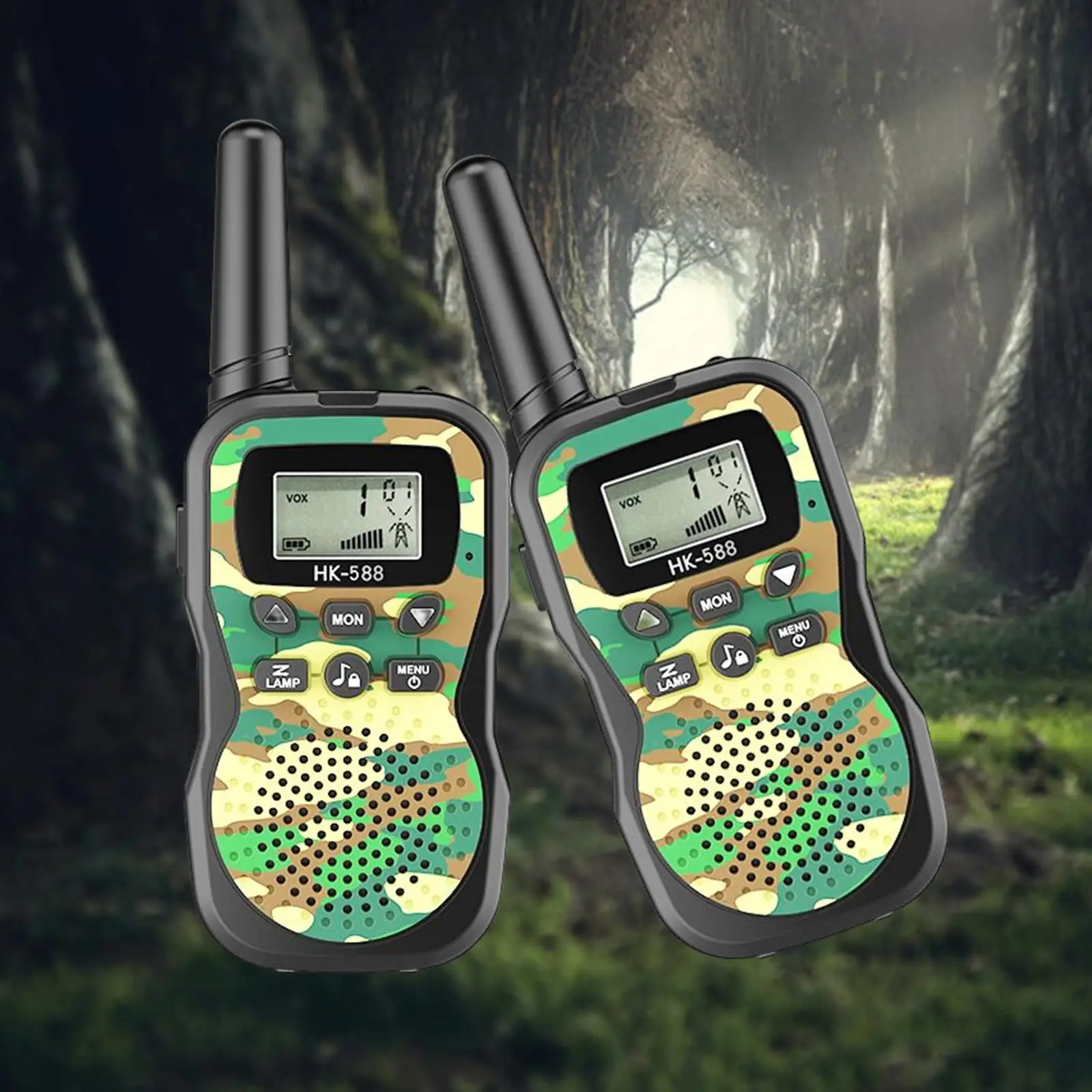 Portable Kids Walkie Toys Interphone Two Way Radios Durable with Backlit LCD