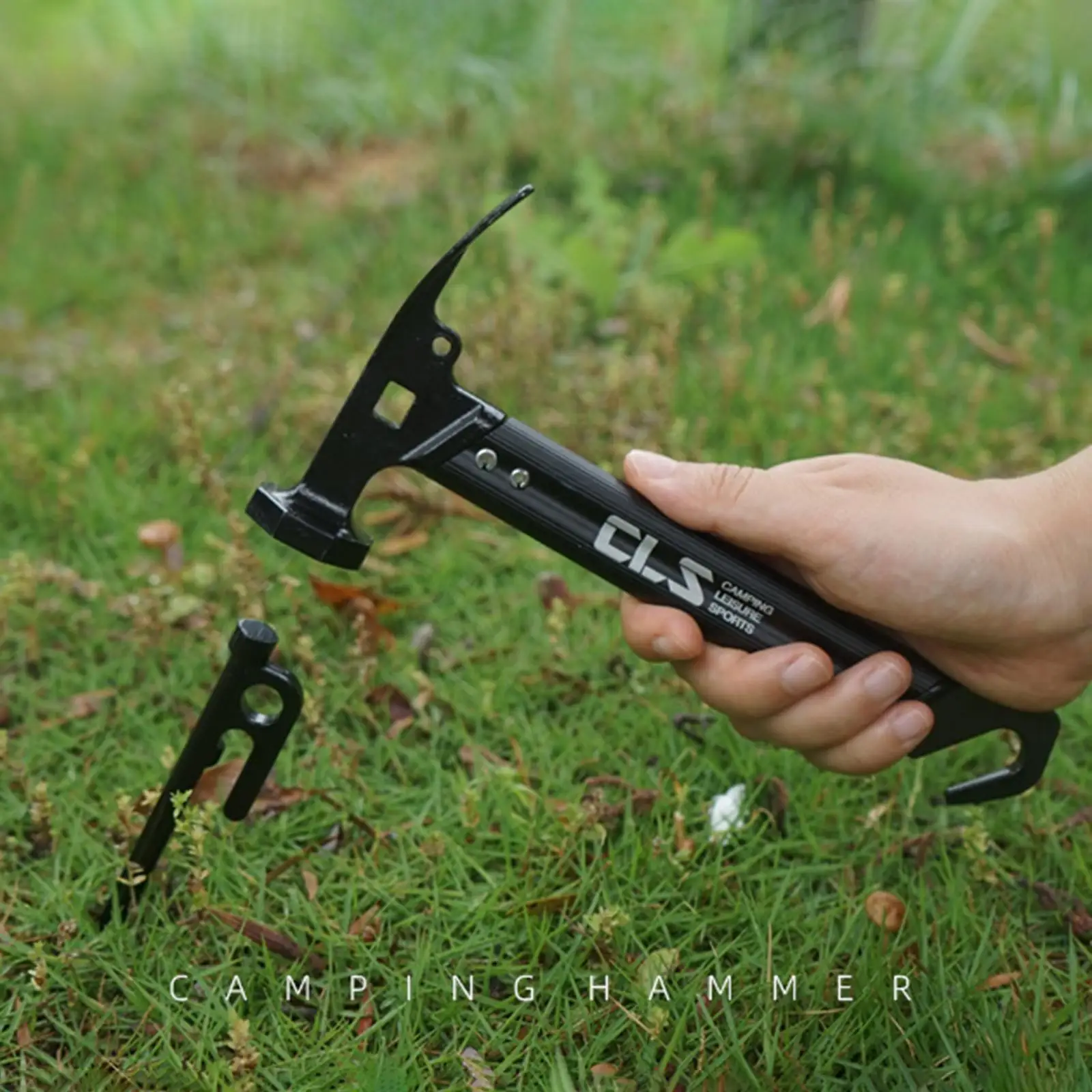 Aluminum Tent Stake Hammer Remover Puller Driver Portable Peg Mallet Outdoor Camping Hammer for Tent Nail Stakes Tourism Hiking