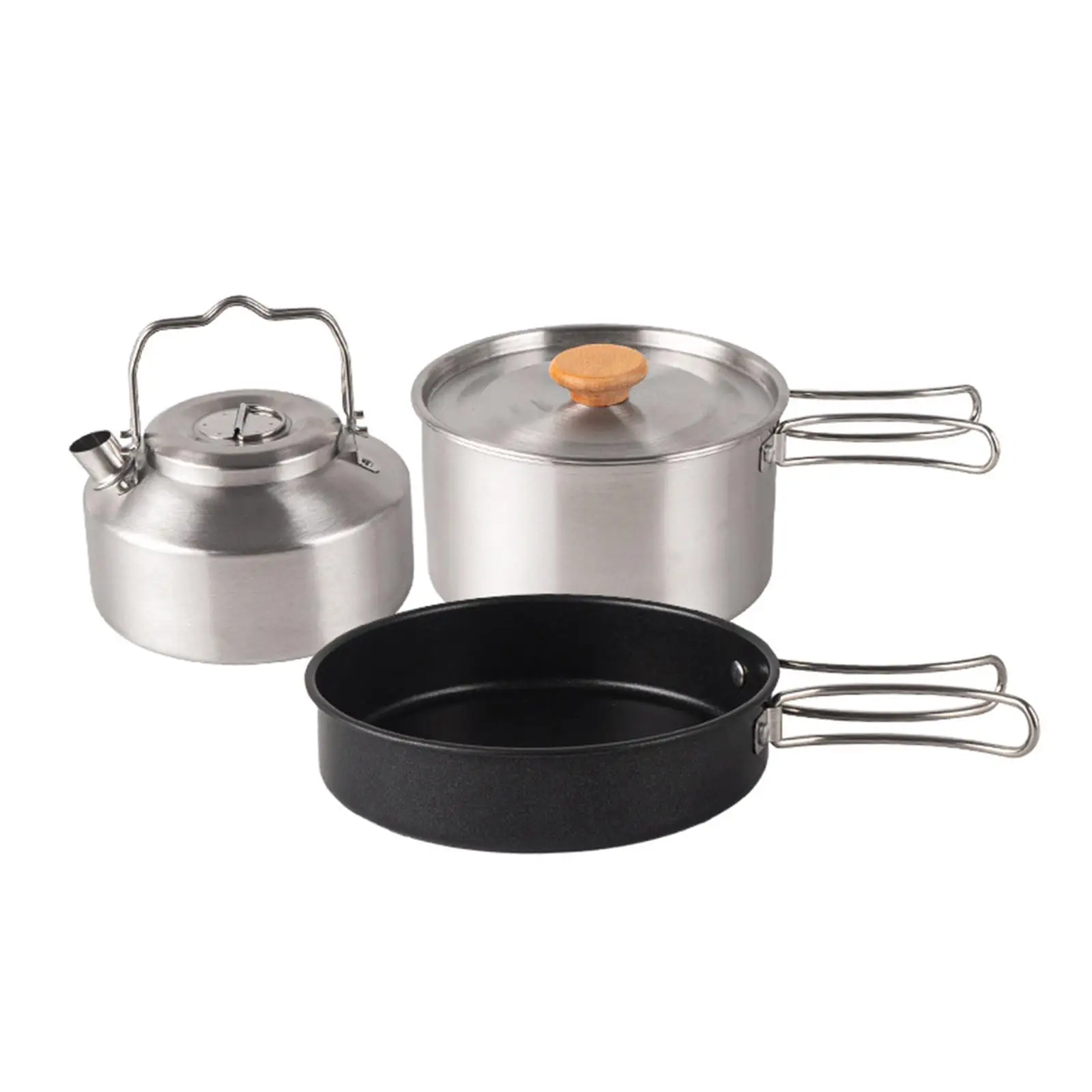 Camping Cookware Set Kitchen Utensils Camping Cooking Set Camping Pot and Pan Kettle for Picnic Cooking Fishing Camping Home