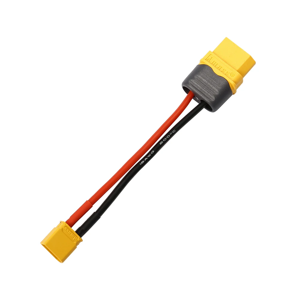 Amass Female XT60 Plug With Sheath to XT30 Male Connector Adapter Conversion Cable 18AWG Wire 15CM For RC Lipo Battery