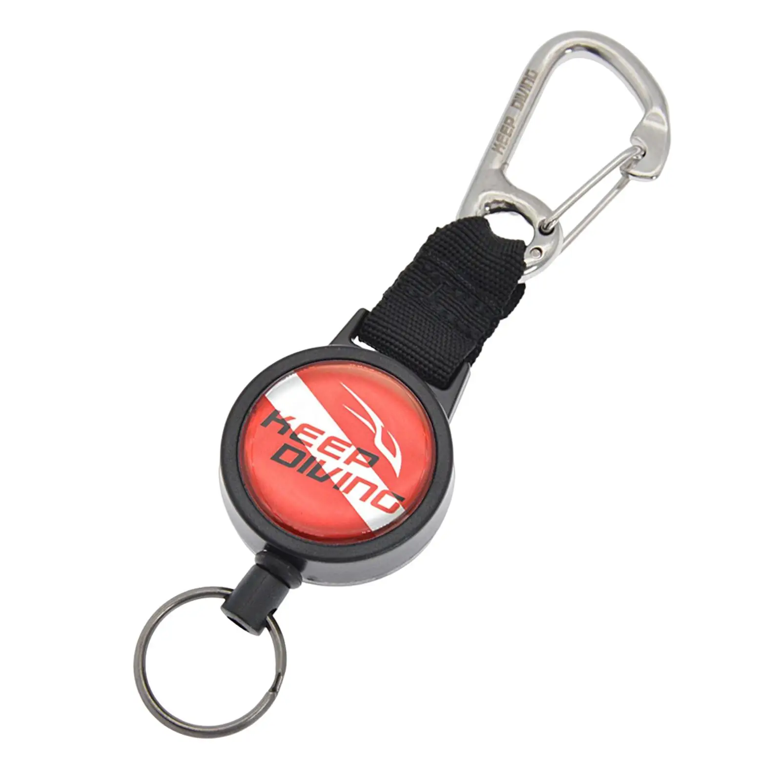 Diving Retractable Lanyard Dive Retractor Diving Gear Hook for BCD/Mask/Light Holder Clip Water Sports