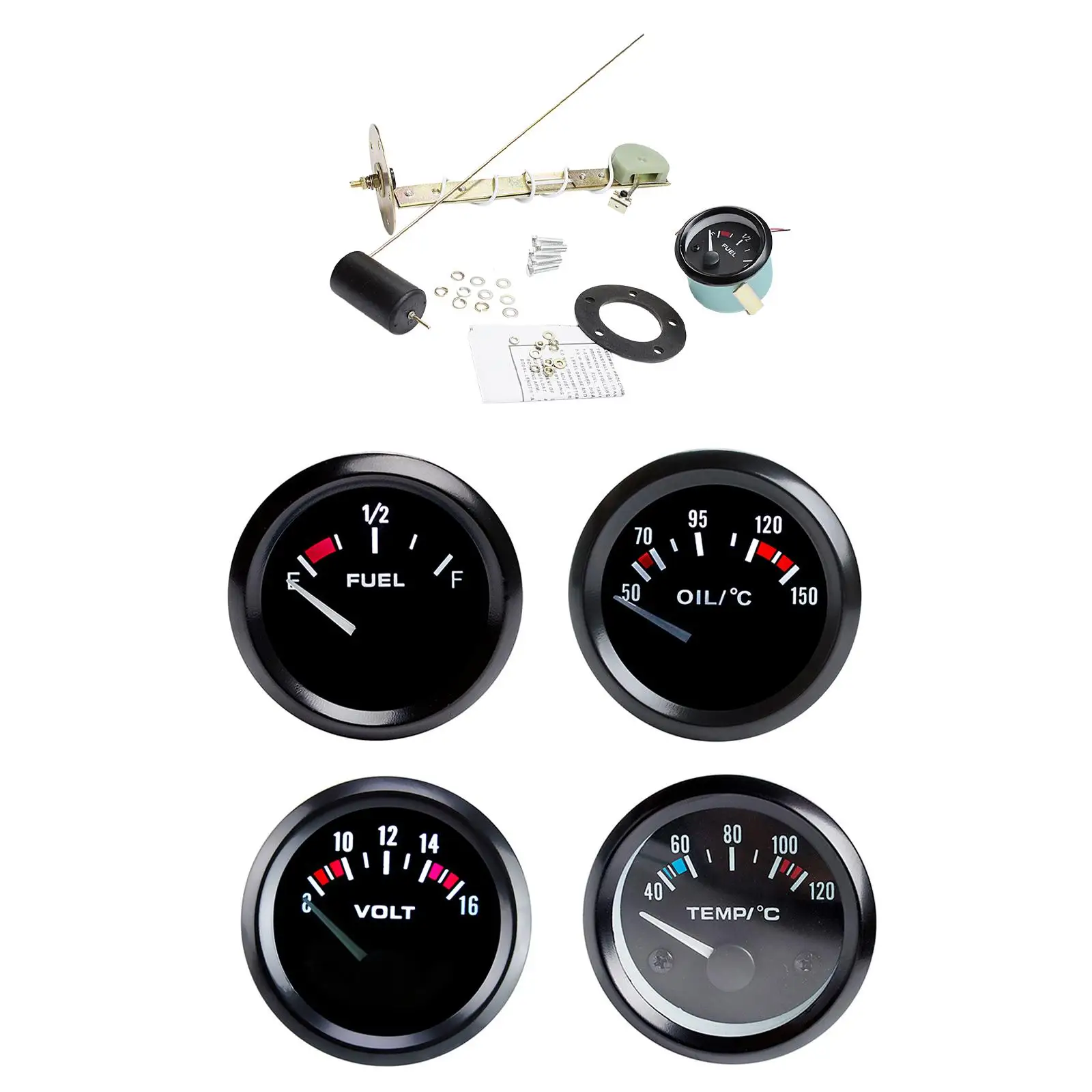 Fuel Gauge Universal LED Display Adjustable 2 inch 52mm for Car Accessories High Performance Spare Parts Premium Durable