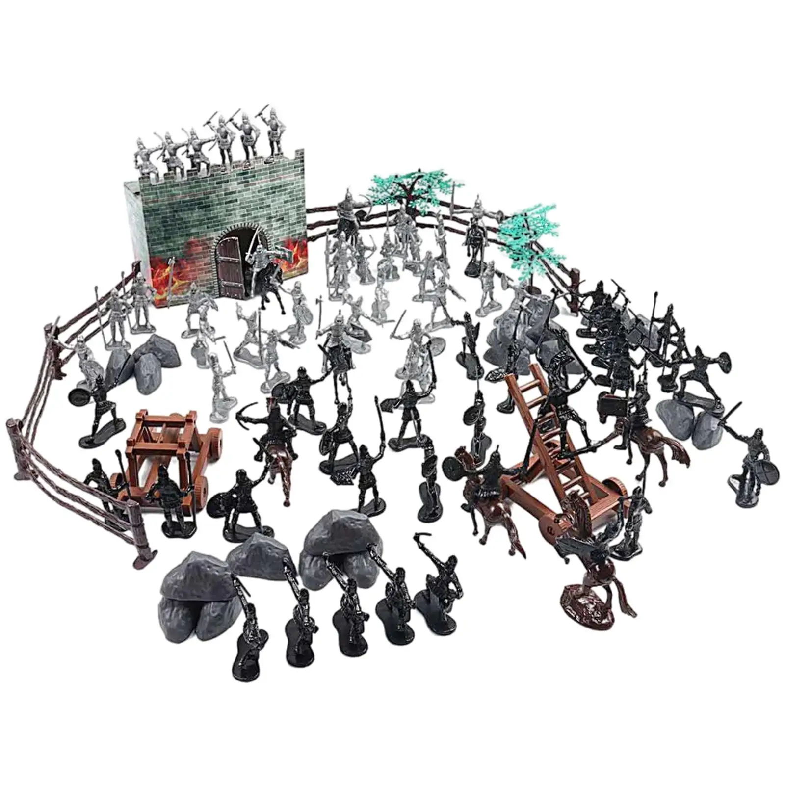 Set of 120 Medieval Knight Soldier Toys Birthday Gifts for Kids Children