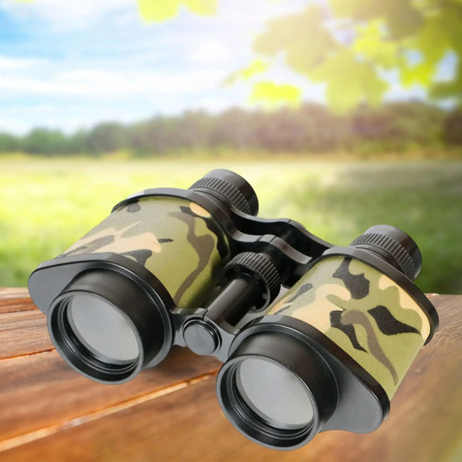 Kids Binoculars Toy 8x30 Learning High Resolution Lightweight Jungle Binoculars Toy for Birthday Science Sports Camping Presents