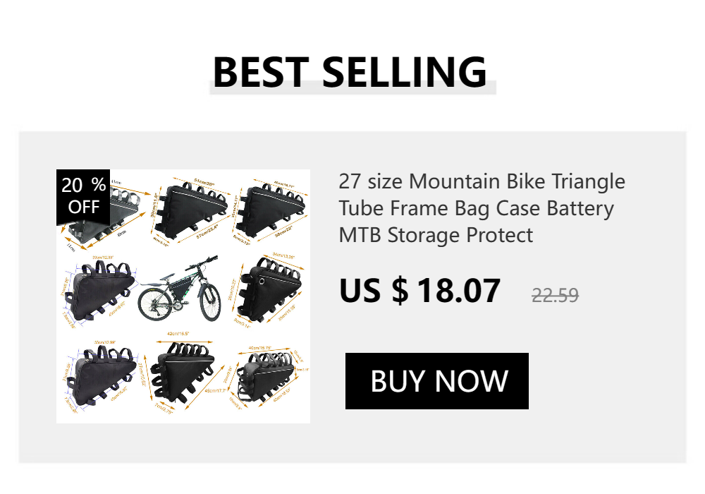 27 size Mountain Bike Triangle Tube Frame Bag Case Battery MTB Storage Protect