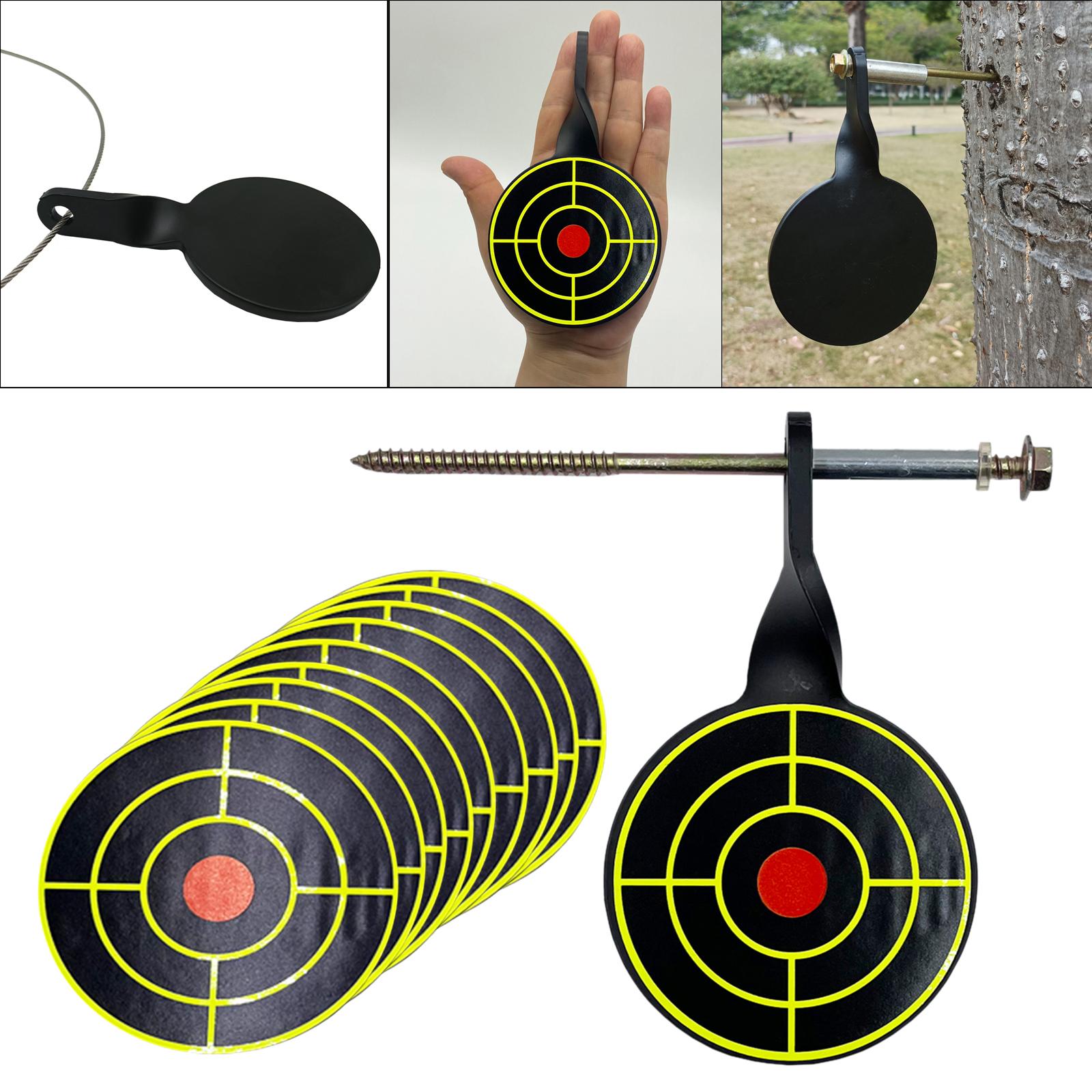 Thickened Steel Practice Target 5mm Tree Standing Target Screwed Type Rotary for Range Outdoor Shooting Practice Hunting Games