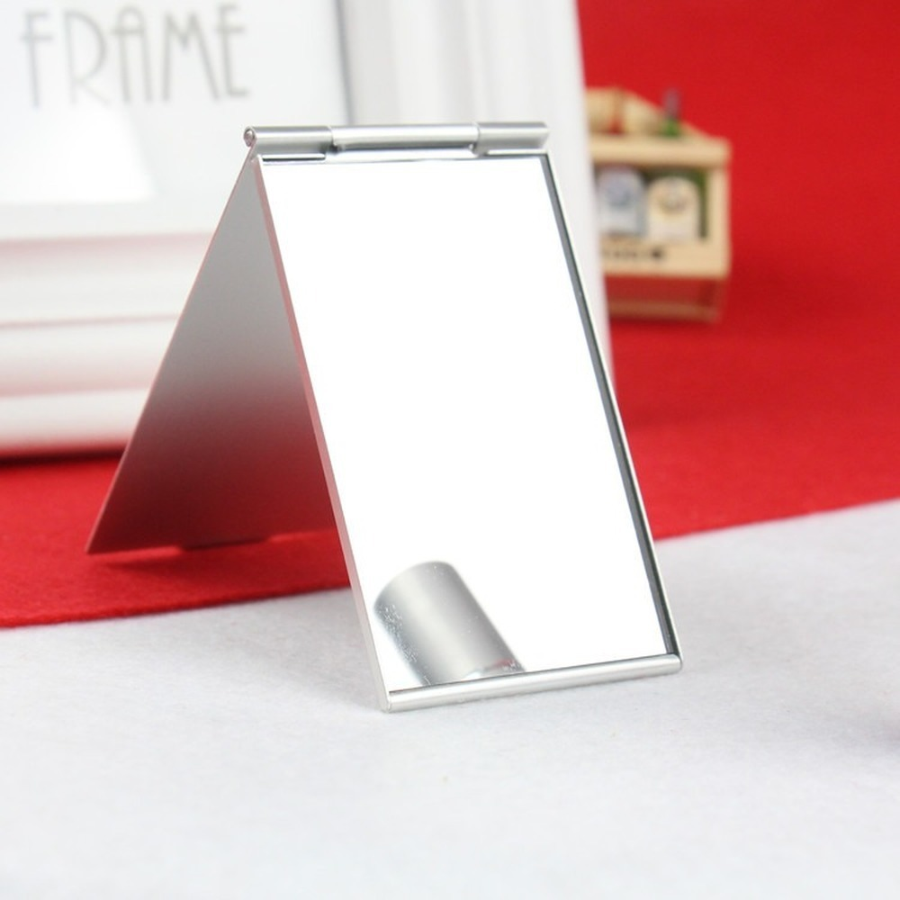 Best of Aluminum Folding Mirror Mini Portable Makeup Mirror Hand Standing Small Mirror Vanity Foldable Compact Pocket Cosmetics Tools Reviews & Tips