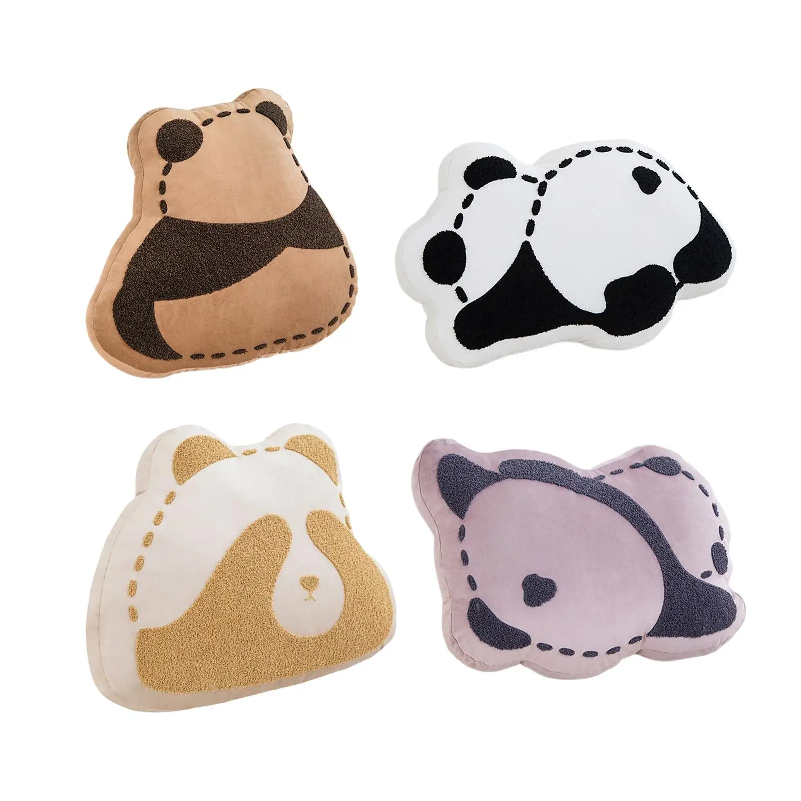 Panda Throw Pillow Chair Back Cushion Soft Bed Rest Pillow Panda Reading Pillow Plush Toy for Reading Office Gaming Car Adults