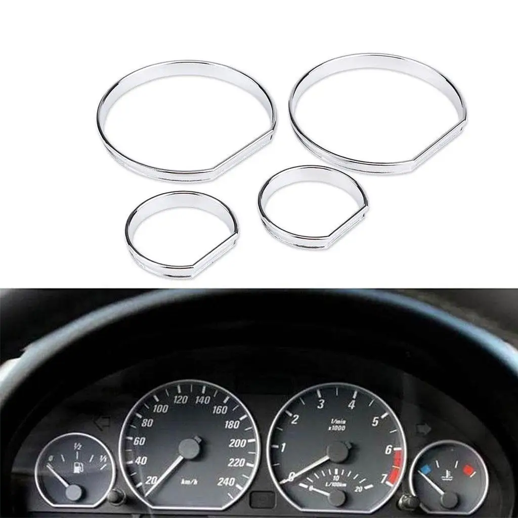 MagiDeal For  M3 E46 Speedometer Meter Snapping Gauge Dial Rings Bezel