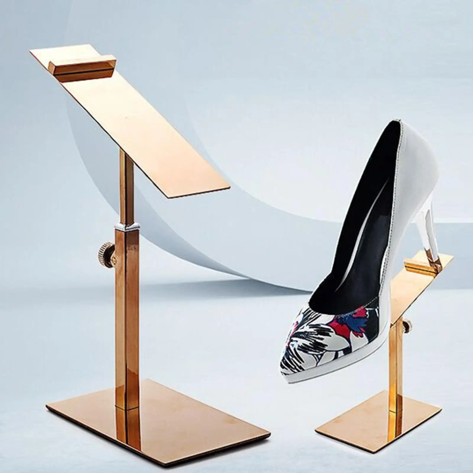 Shoe Display Rack Stand Prop Modern Adjustable Storage for Leather Shoe Sandals Shop