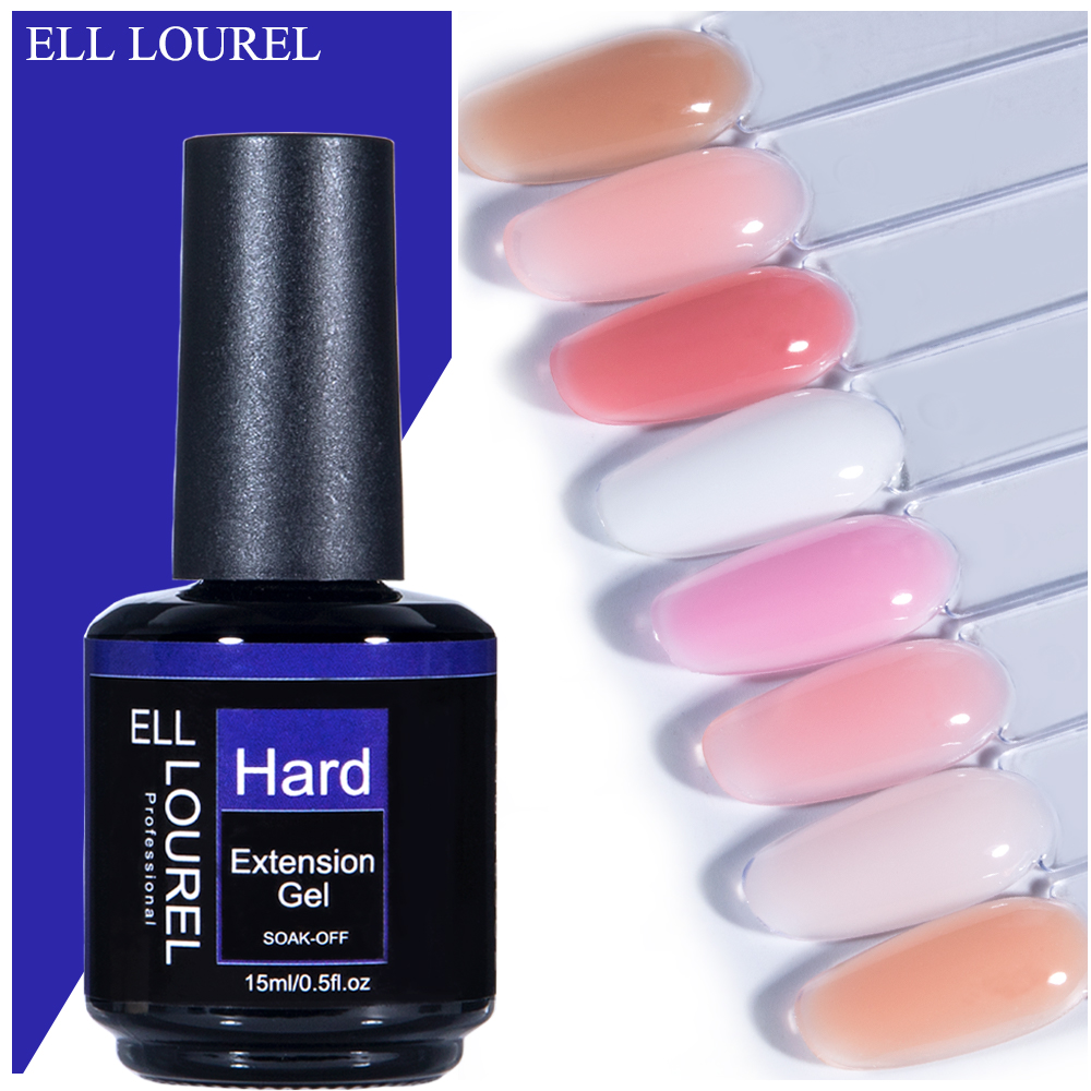 Best of ELL LOUREL Milky White Builder Nail Gel For Extension In A Bottle 15ML Nude Pink Clear Poly Hard Gel Nail Polish UV Nails Art Reviews & Tips