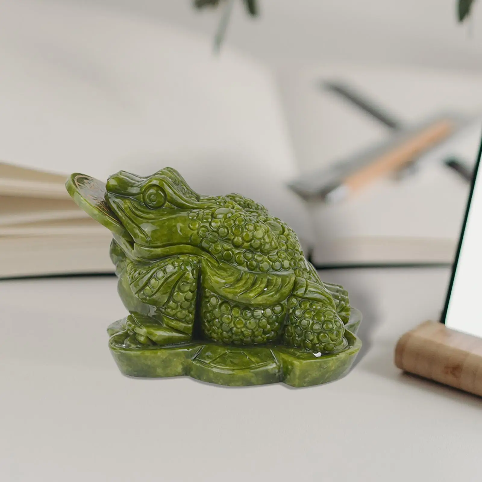 Feng Shui Ornament Chinese Toad fortune Small for Shop Office Desktop Decor