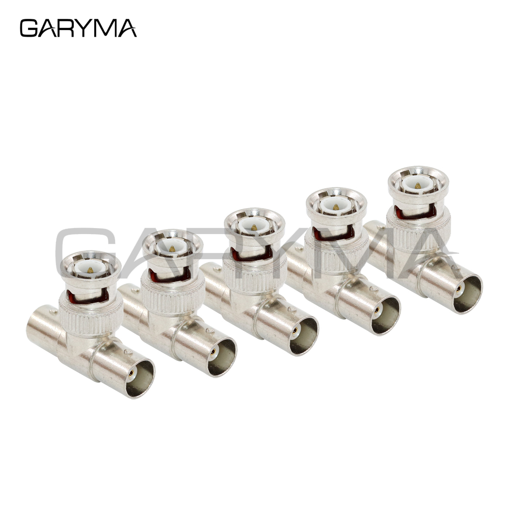 5 Stück BNC-Stecker auf BNC-Doppelbuchse (T-Form), 3-Wege-RF-Koaxial-Adapterstecker für CCTV – Detail 1