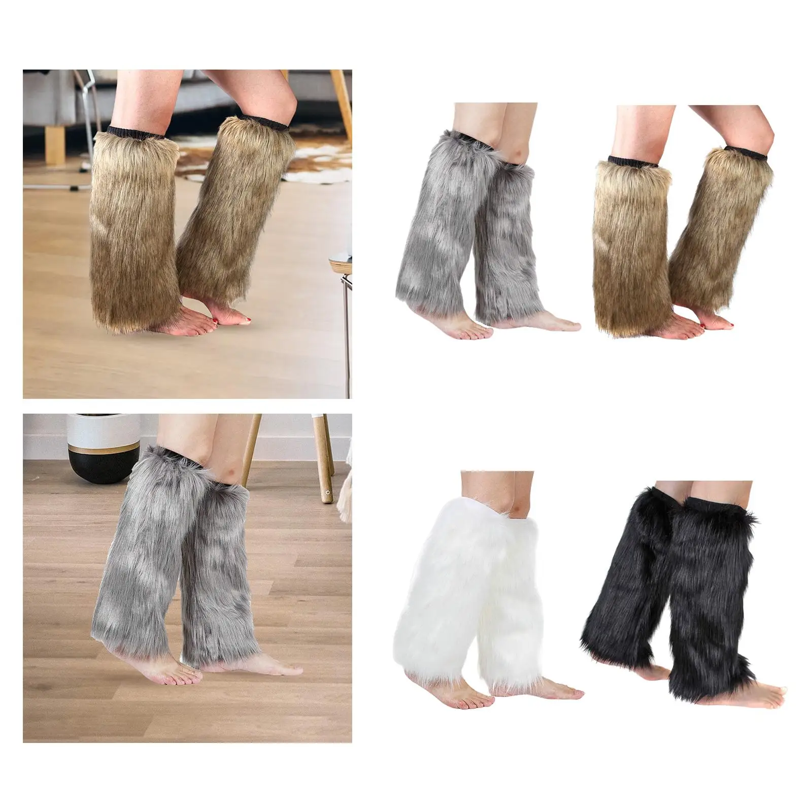Leg Warmers Eskimo Party Costumes Stockings Boot Covers Boots Cuff Cover for Adult Long Boots Heels Cosplay Costume Party