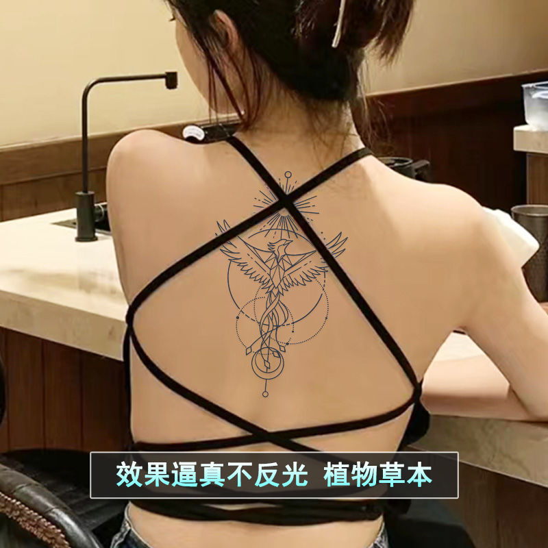 Kräuter saft Tattoo für Frauen temporäre Tattoo Aufkleber Phoenix Sonne dauerhafte gefälschte Tattoos Festival wasserdichte Arm Tatto Aufkleber – Detail 5