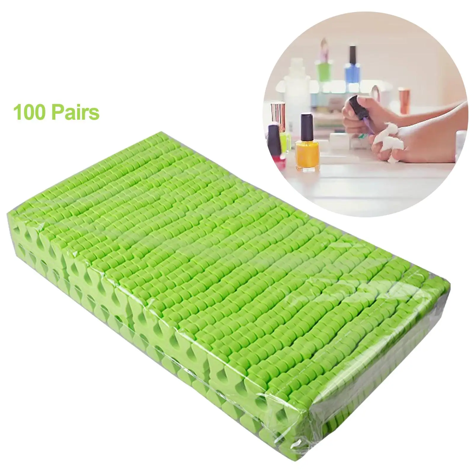 Toe Separator Soft Sponge Practical for Manicure Home Use 200Pcs